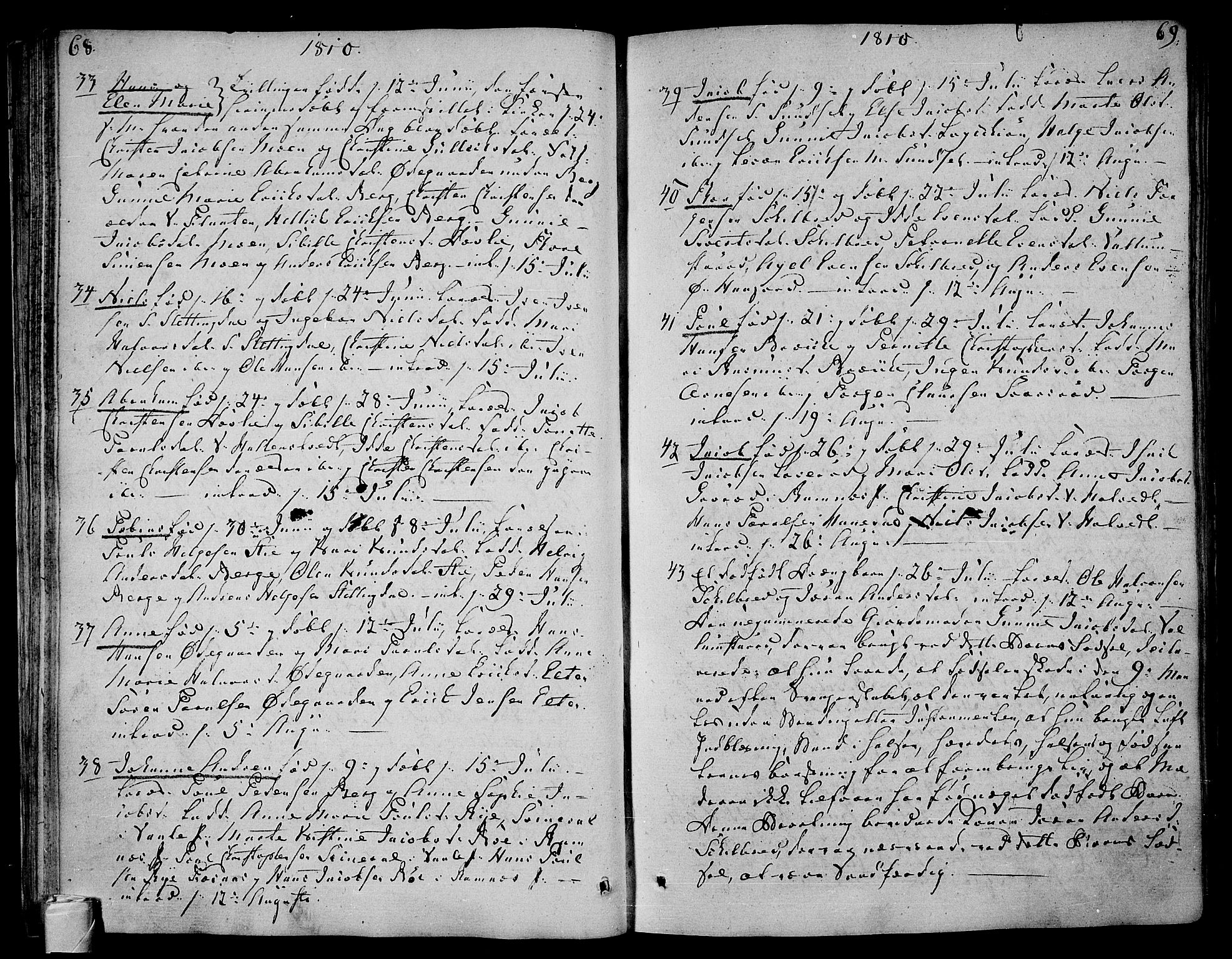 Andebu kirkebøker, AV/SAKO-A-336/F/Fa/L0003: Parish register (official) no. 3 /1, 1803-1828, p. 68-69