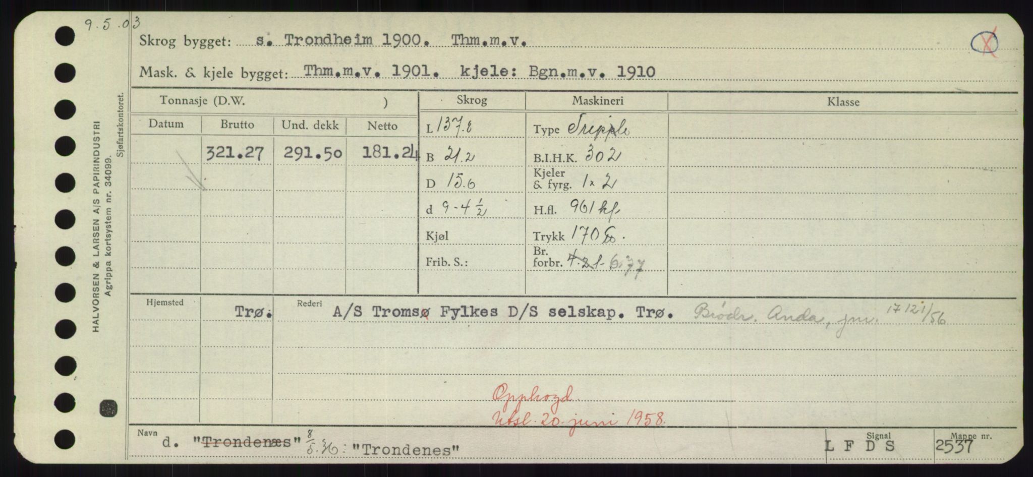 Sjøfartsdirektoratet med forløpere, Skipsmålingen, RA/S-1627/H/Hd/L0039: Fartøy, Ti-Tø, p. 673