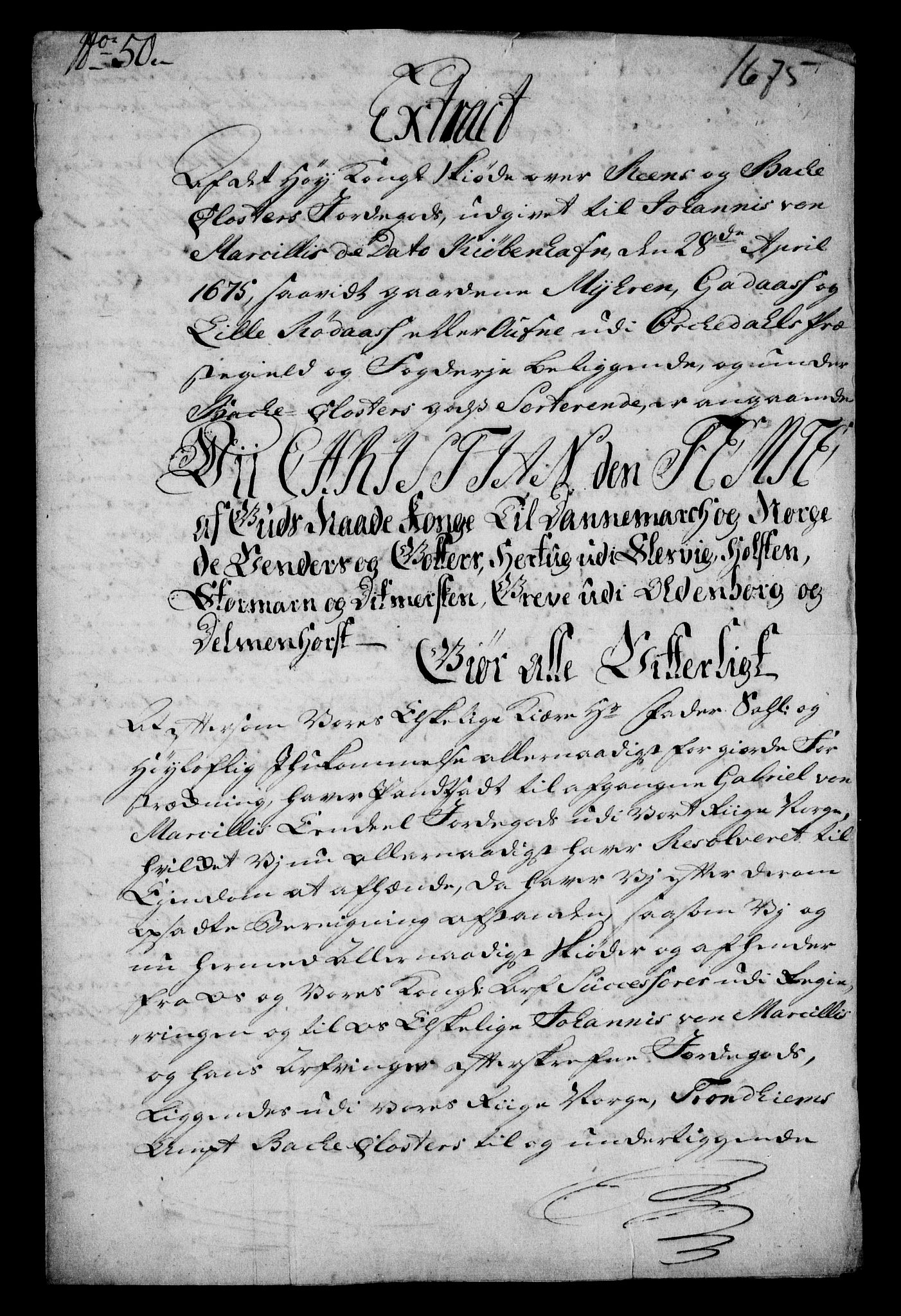 Rentekammeret inntil 1814, Realistisk ordnet avdeling, RA/EA-4070/On/L0013: [Jj 14]: Forskjellige dokumenter om krongodset i Norge, 1672-1722, p. 124