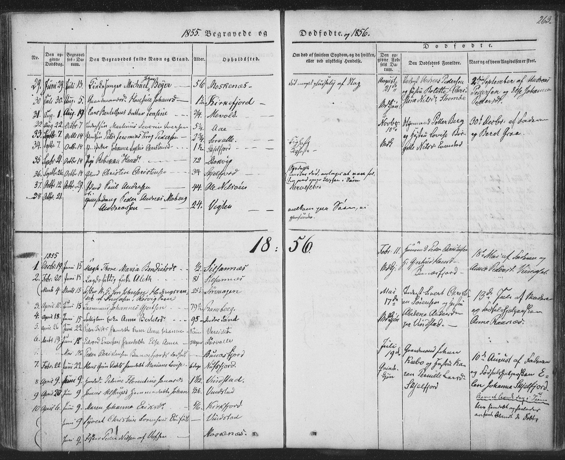 Ministerialprotokoller, klokkerbøker og fødselsregistre - Nordland, SAT/A-1459/885/L1202: Parish register (official) no. 885A03, 1838-1859, p. 263