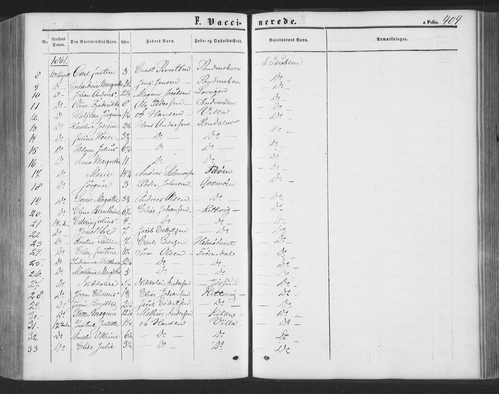 Ministerialprotokoller, klokkerbøker og fødselsregistre - Nord-Trøndelag, AV/SAT-A-1458/773/L0615: Parish register (official) no. 773A06, 1857-1870, p. 404