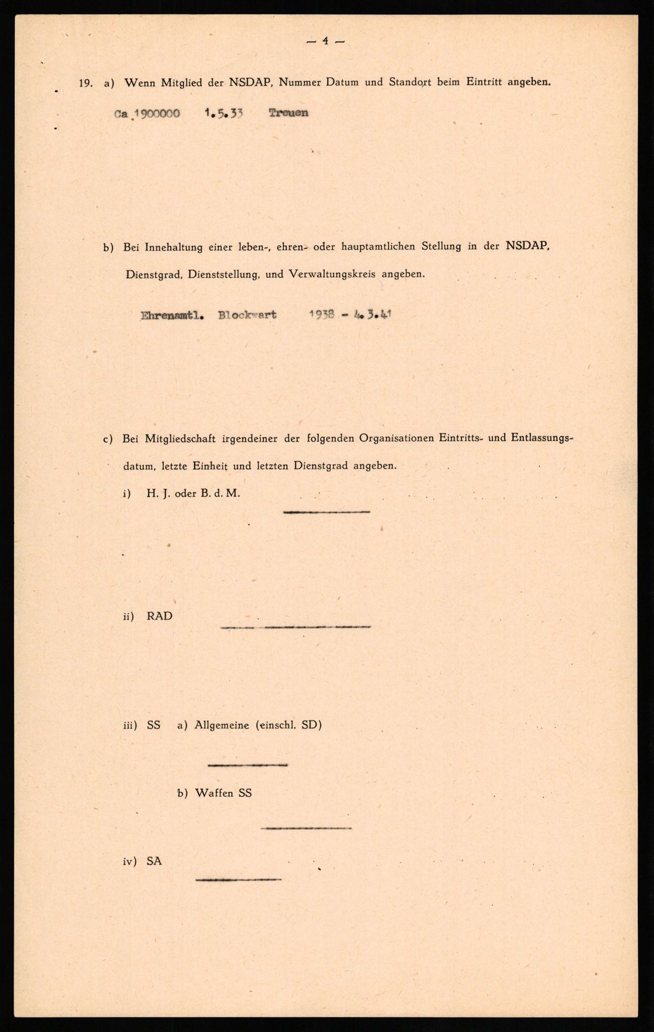 Forsvaret, Forsvarets overkommando II, RA/RAFA-3915/D/Db/L0023: CI Questionaires. Tyske okkupasjonsstyrker i Norge. Tyskere., 1945-1946, p. 537