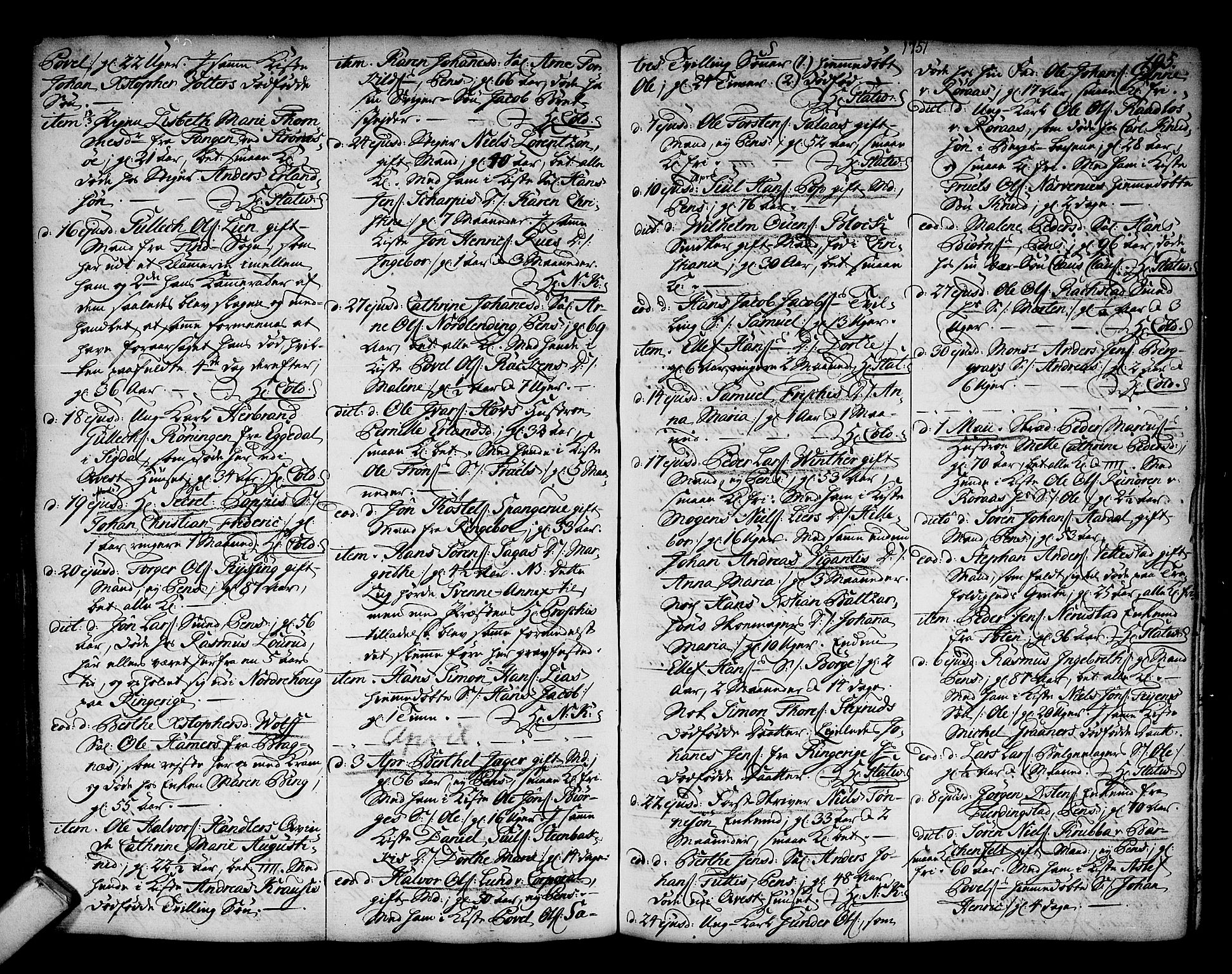 Kongsberg kirkebøker, AV/SAKO-A-22/F/Fa/L0003: Parish register (official) no. I 3, 1744-1755, p. 195