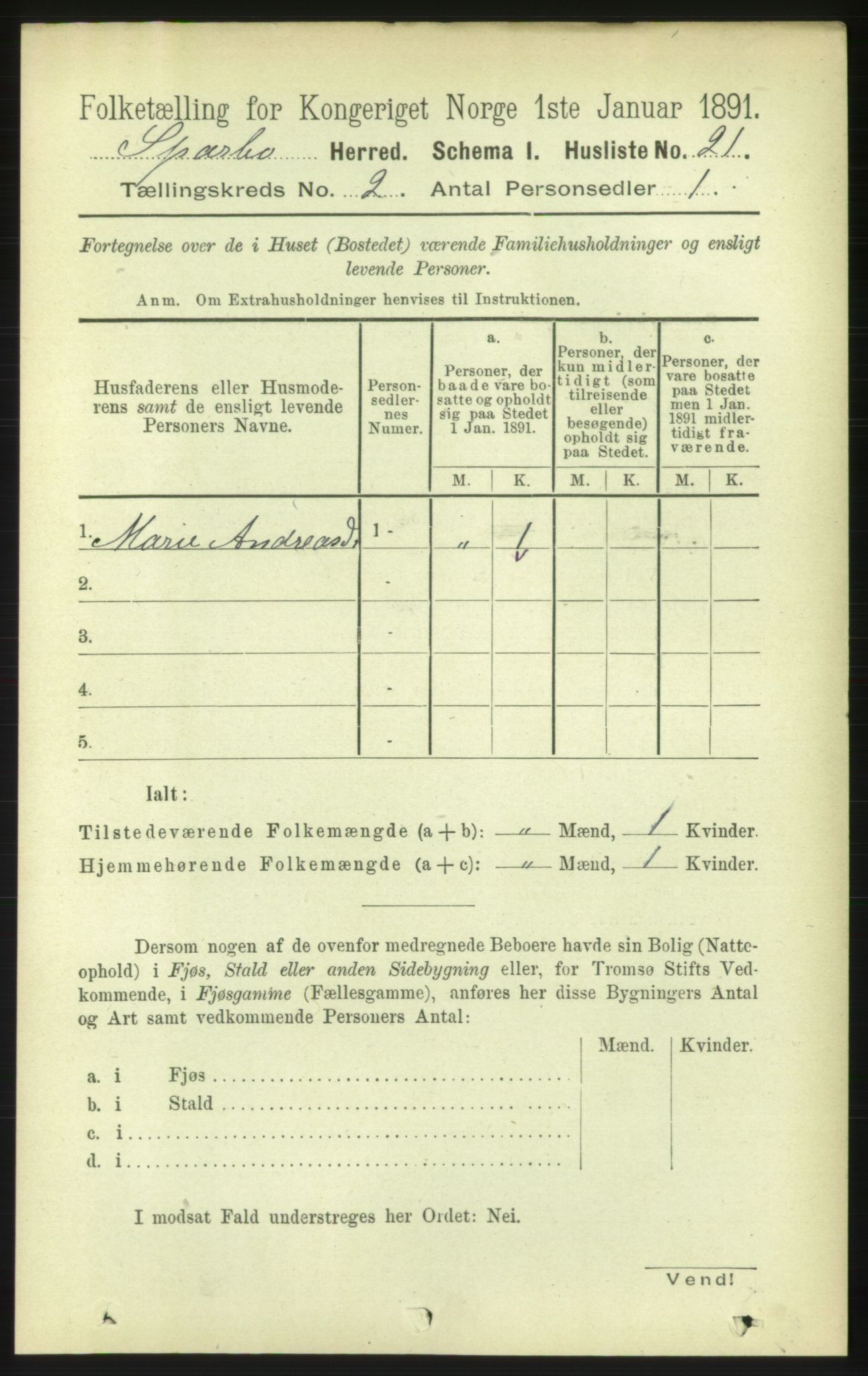 RA, 1891 census for 1731 Sparbu, 1891, p. 667