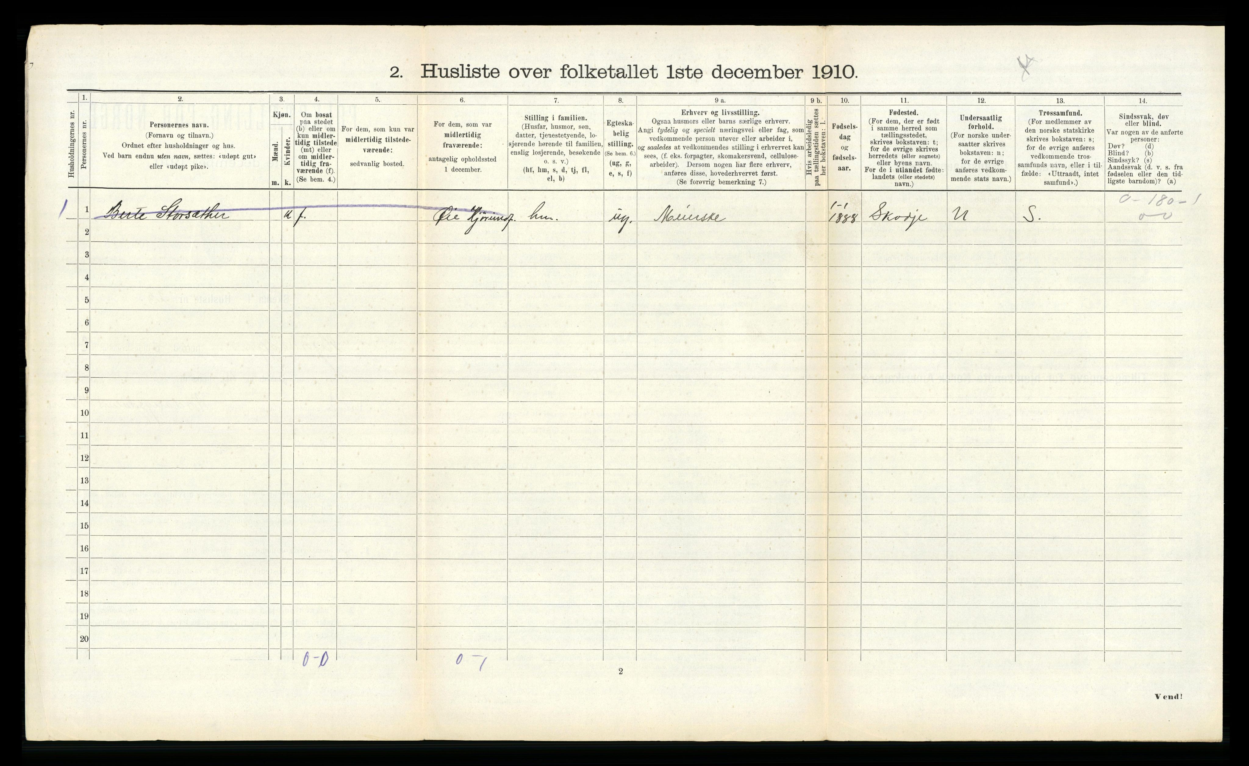 RA, 1910 census for Hjørundfjord, 1910, p. 171