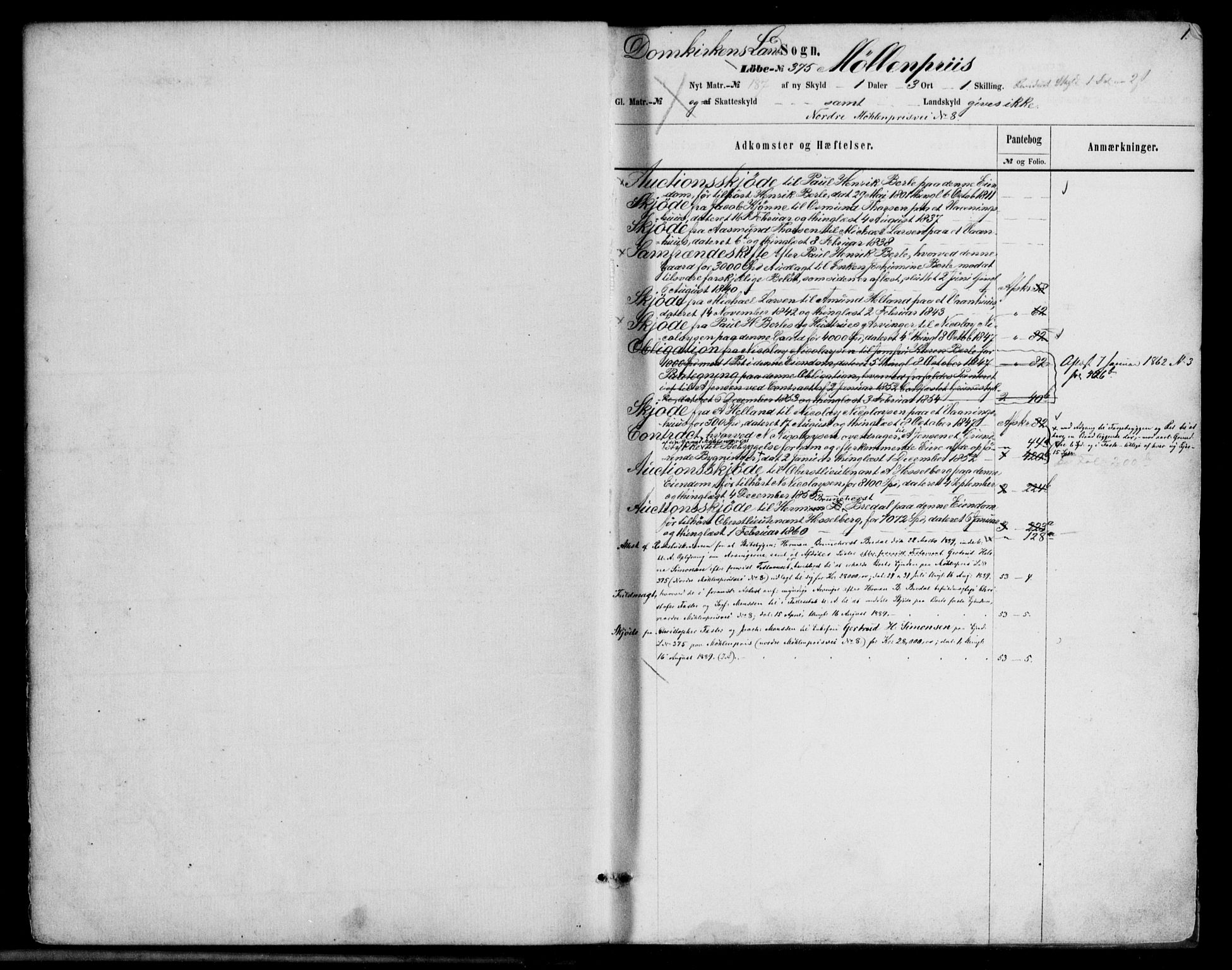 Byfogd og Byskriver i Bergen, SAB/A-3401/03/03AdC/L0018a: Mortgage register no. A.d.C.18, 1750-1877, p. 1