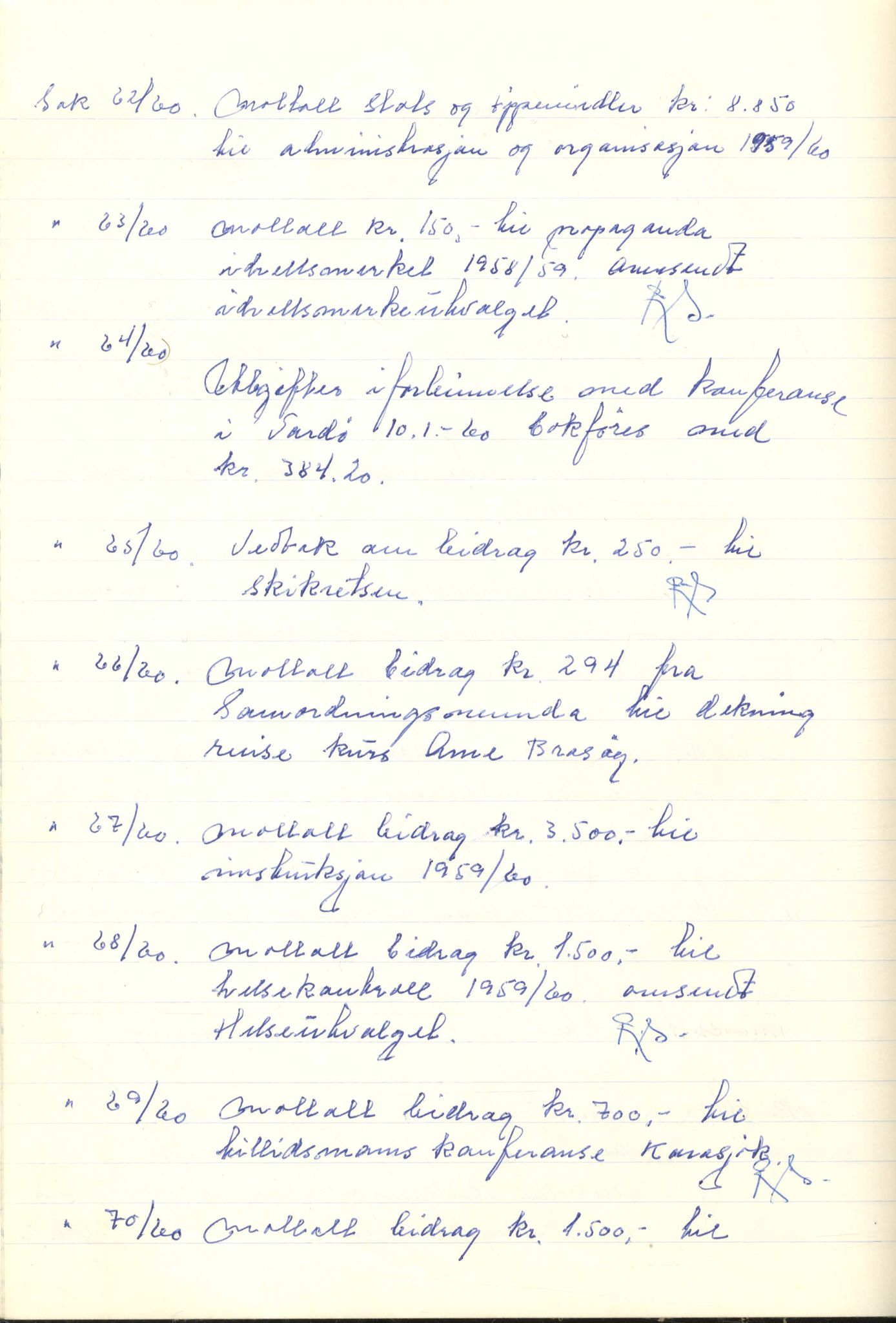 Aust-Finnmark Idrettskrets , FMFB/A-1041/A/L0005: Møteprotokoll for styre, ting og arbeidsutvalg, 1958-1963, p. 115