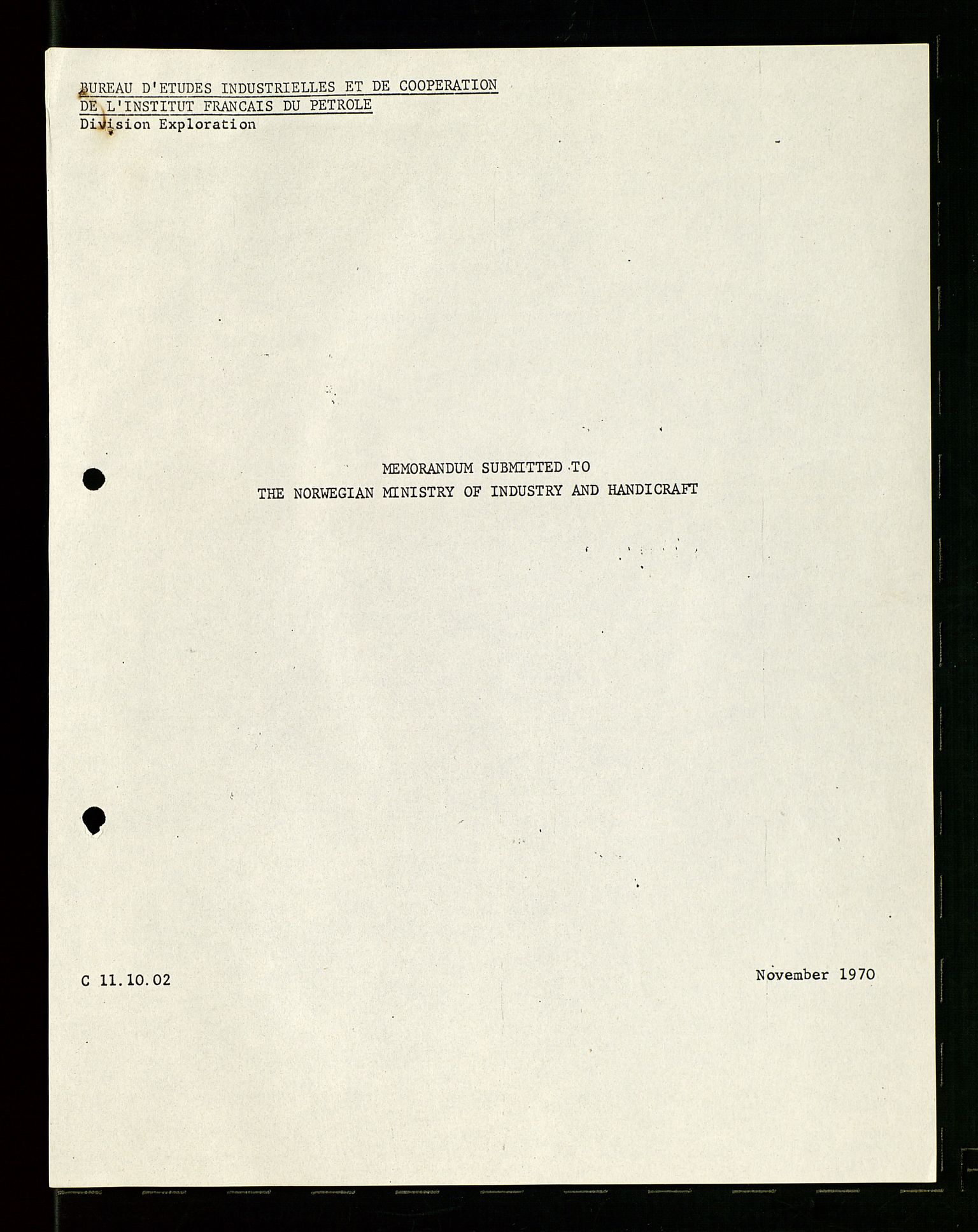 Industridepartementet, Oljekontoret, AV/SAST-A-101348/Dc/L0003: Ekofisk prosjekt, utbygging av Ekofiskfeltet, diverse, 1970-1972