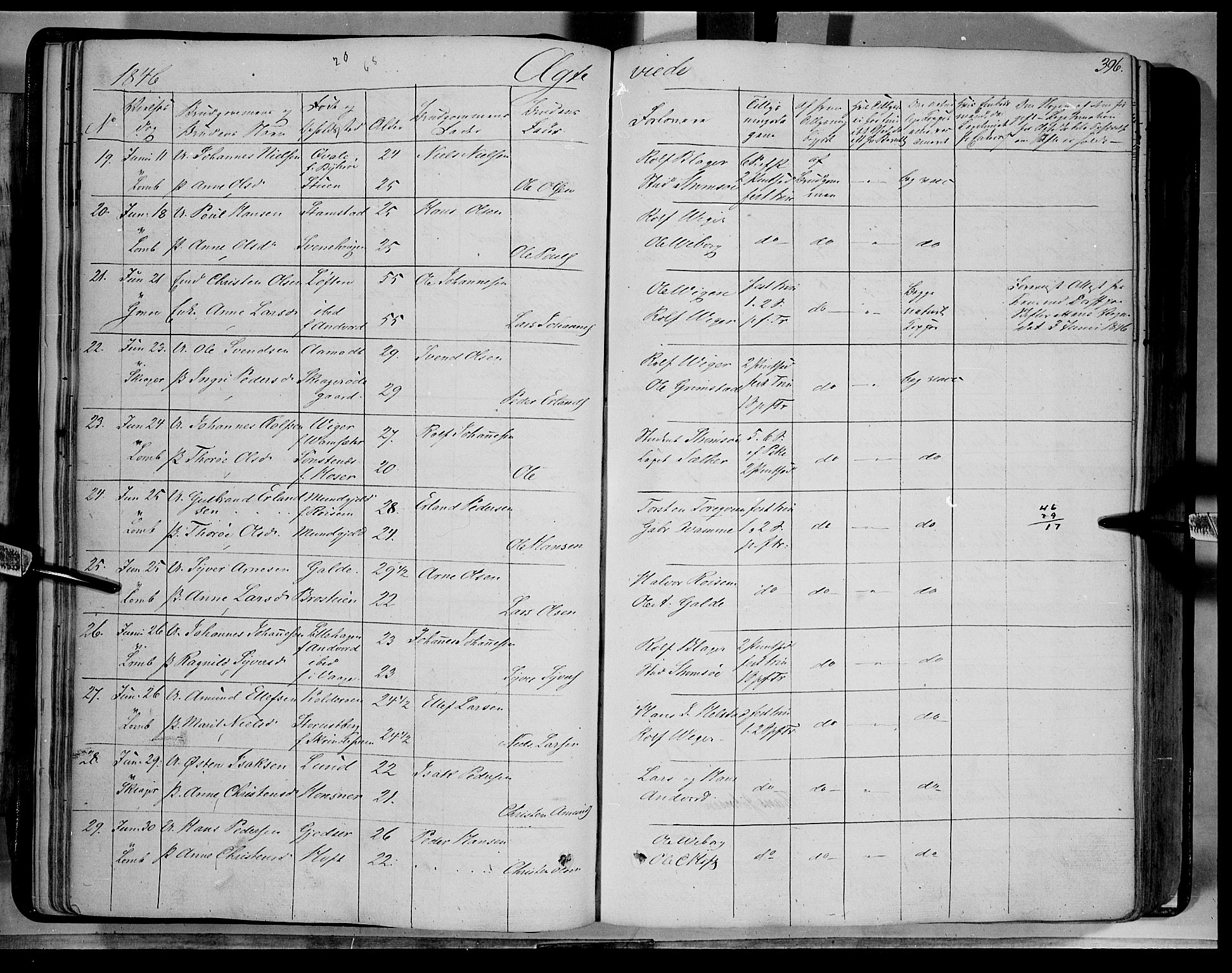 Lom prestekontor, SAH/PREST-070/K/L0006: Parish register (official) no. 6B, 1837-1863, p. 396
