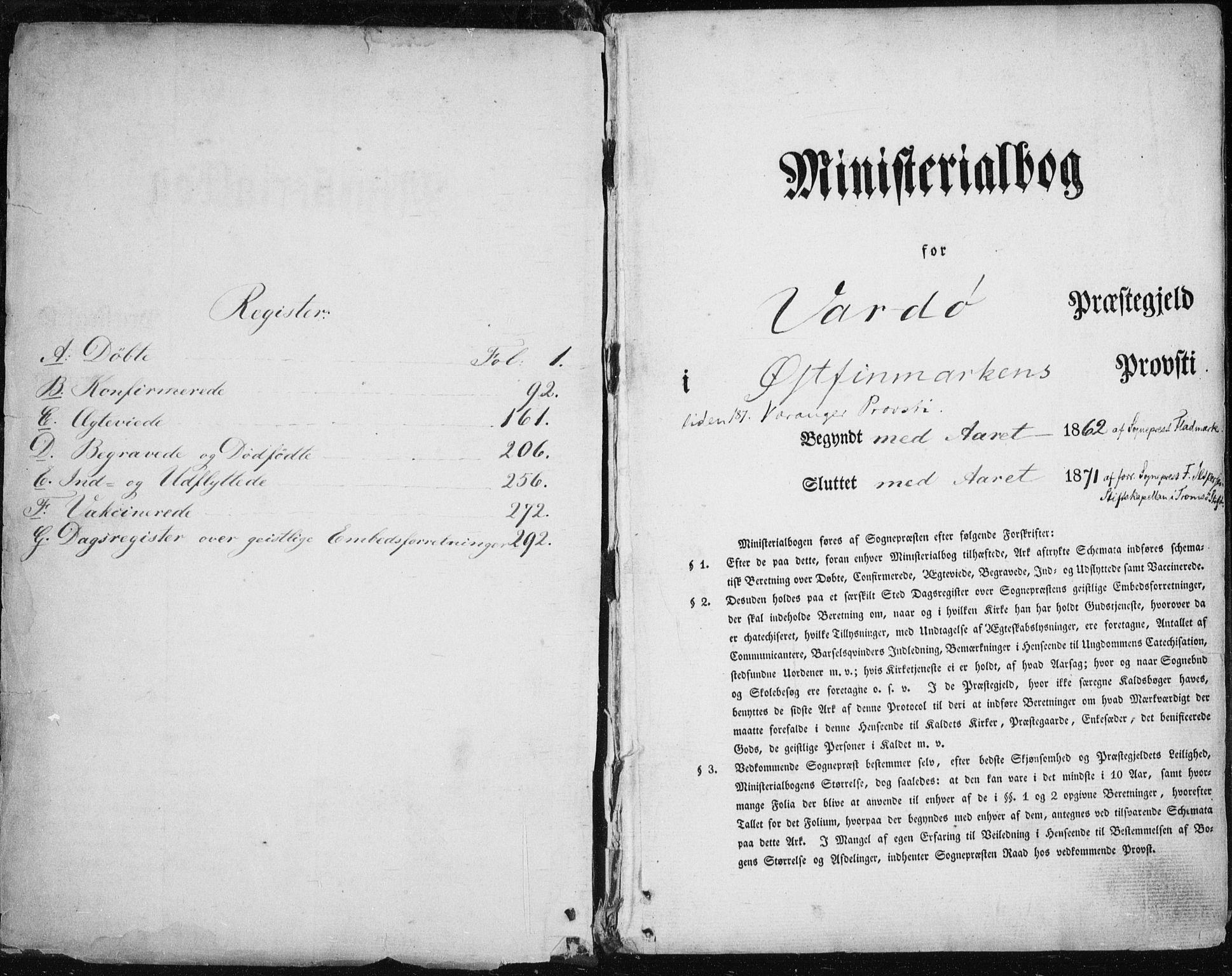 Vardø sokneprestkontor, SATØ/S-1332/H/Ha/L0004kirke: Parish register (official) no. 4, 1862-1871