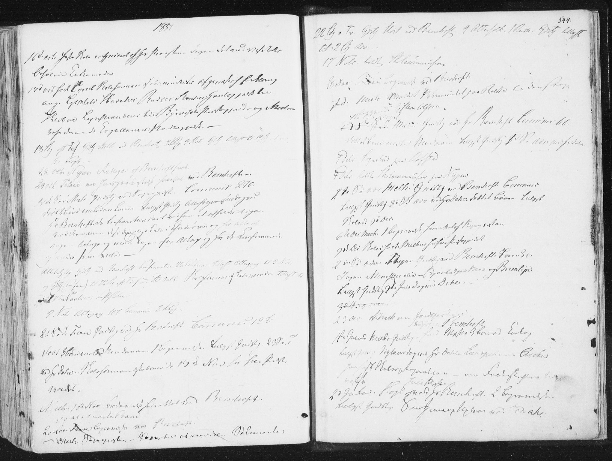 Ministerialprotokoller, klokkerbøker og fødselsregistre - Sør-Trøndelag, SAT/A-1456/691/L1074: Parish register (official) no. 691A06, 1842-1852, p. 544