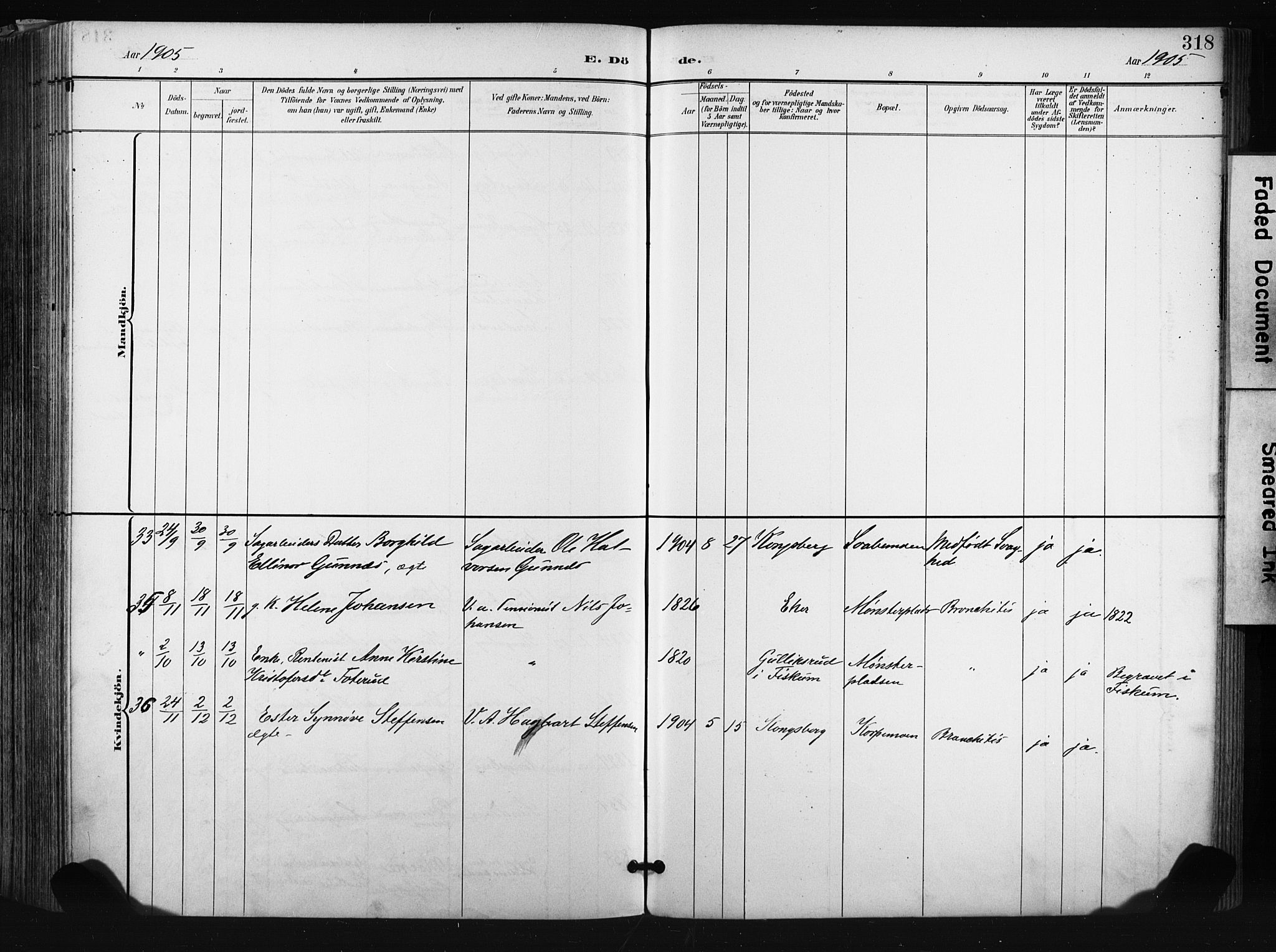 Kongsberg kirkebøker, AV/SAKO-A-22/F/Fb/L0003: Parish register (official) no. II 3, 1896-1905, p. 318