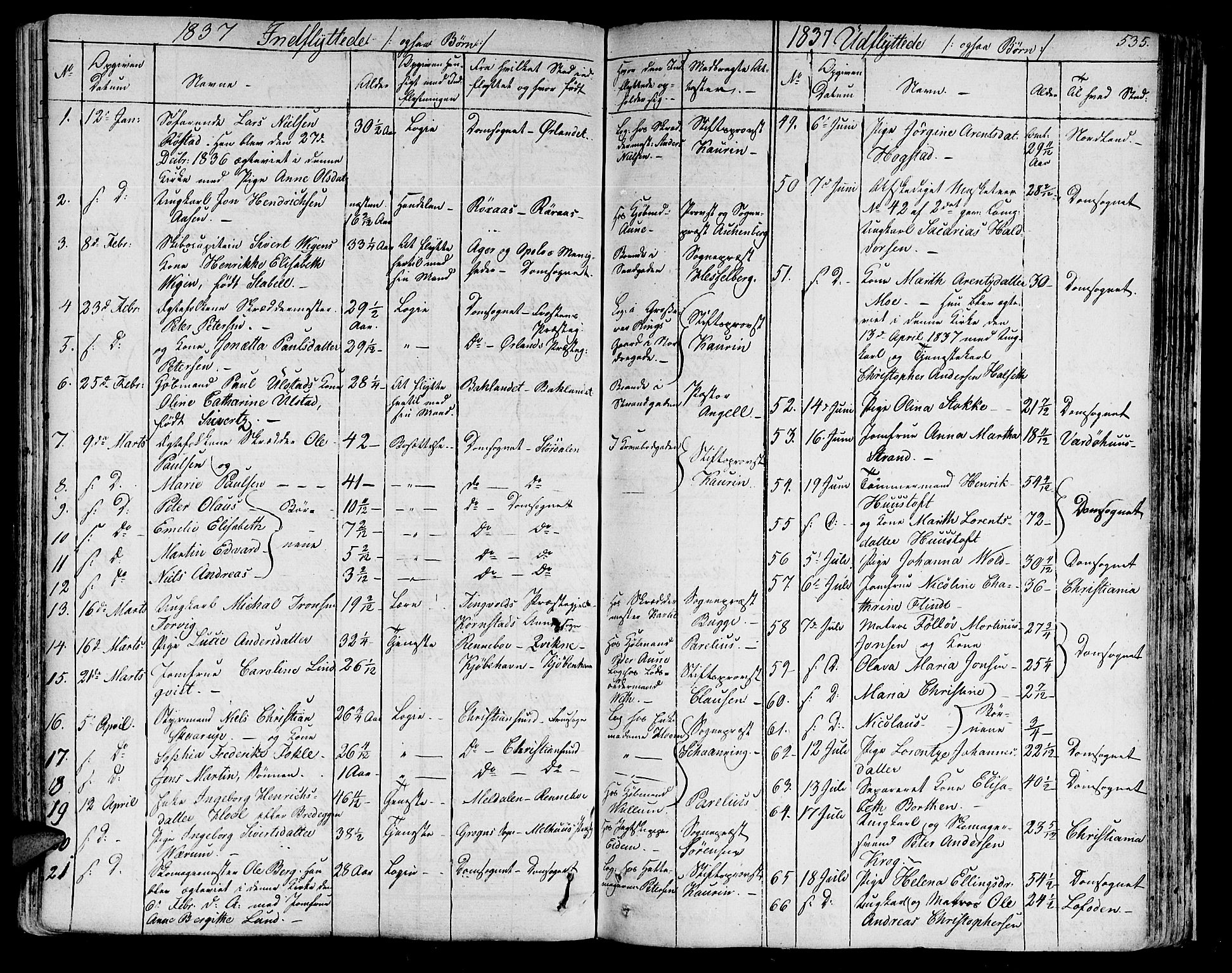 Ministerialprotokoller, klokkerbøker og fødselsregistre - Sør-Trøndelag, SAT/A-1456/602/L0109: Parish register (official) no. 602A07, 1821-1840, p. 535
