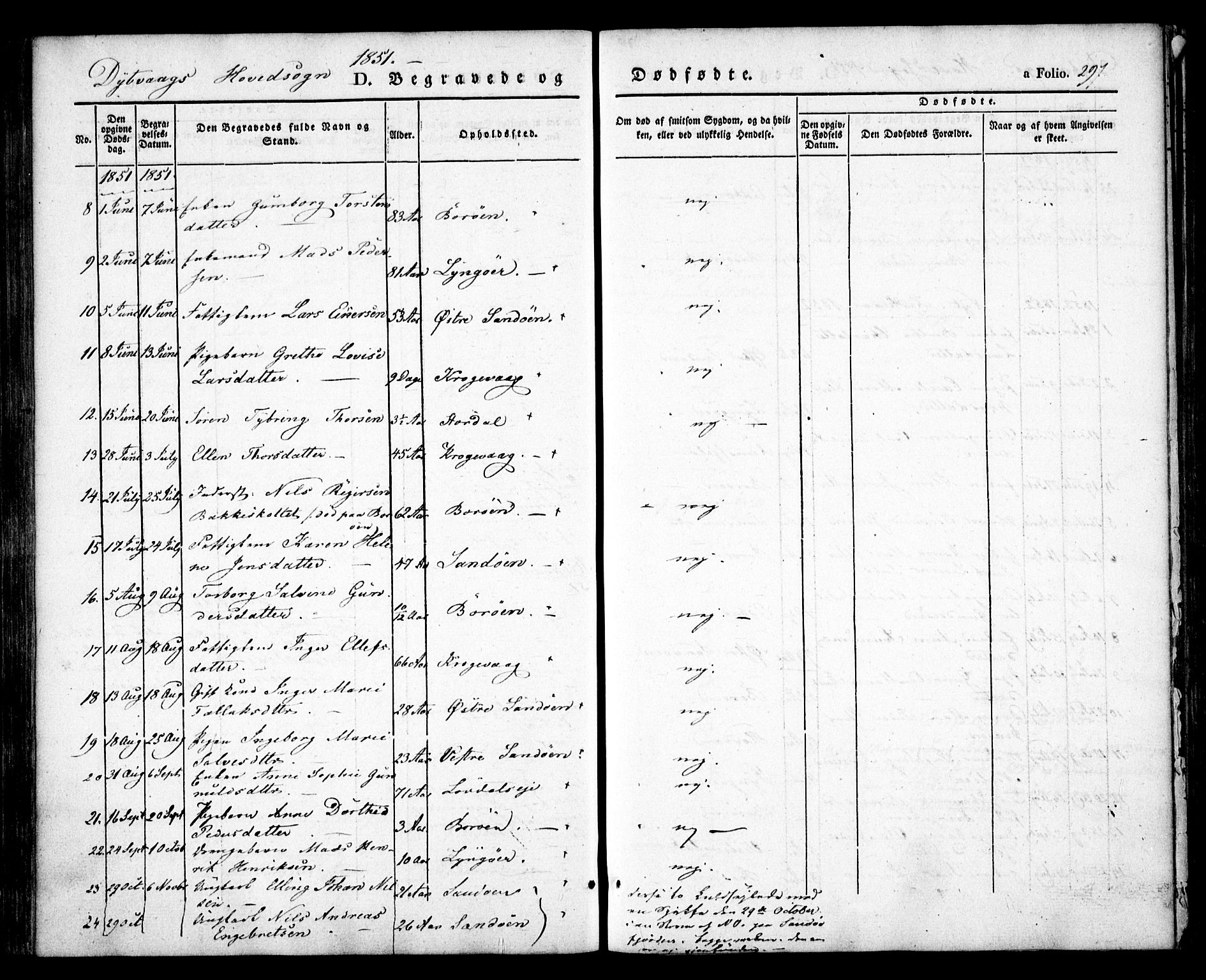 Dypvåg sokneprestkontor, AV/SAK-1111-0007/F/Fa/Faa/L0005: Parish register (official) no. A 5, 1841-1854, p. 297