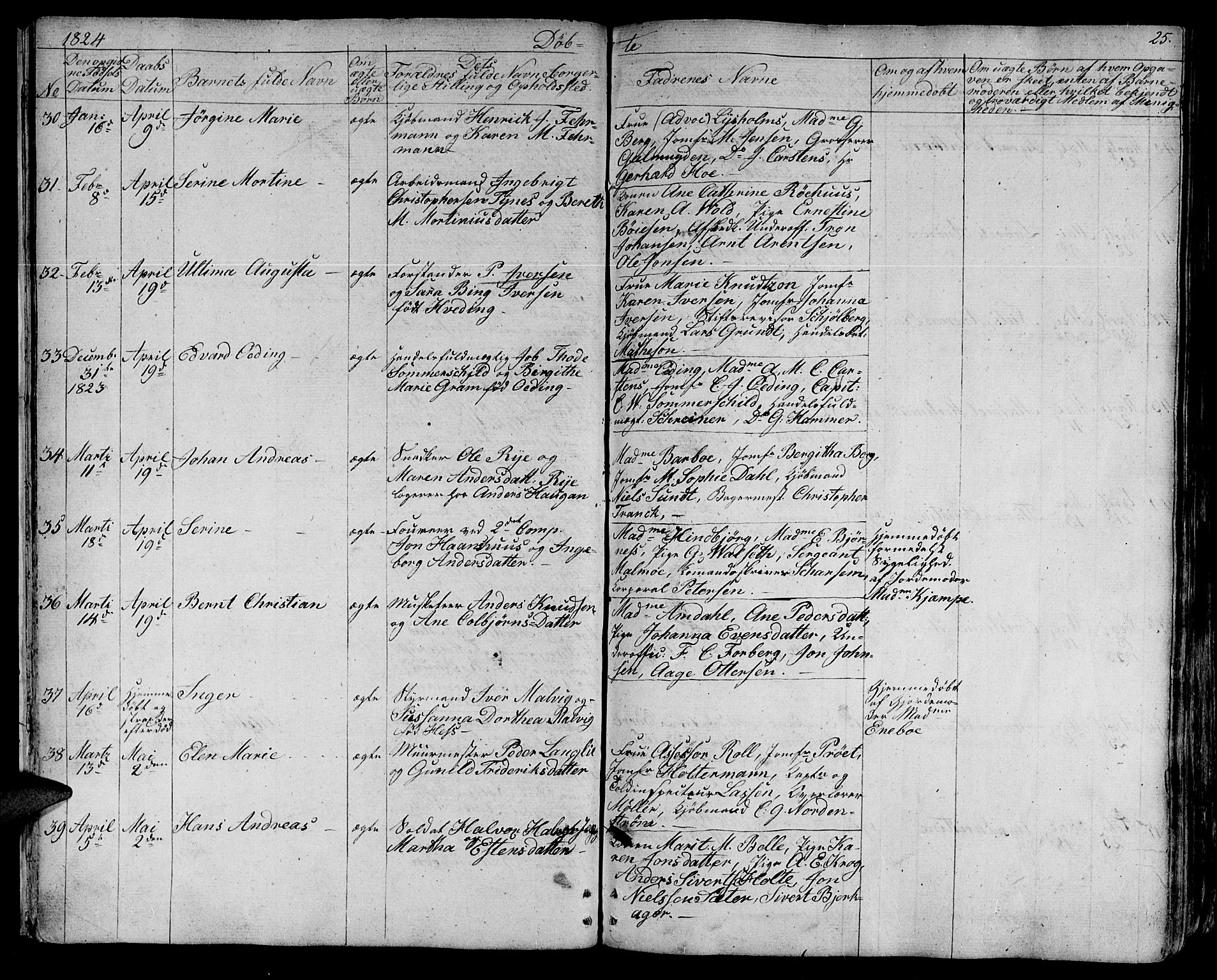 Ministerialprotokoller, klokkerbøker og fødselsregistre - Sør-Trøndelag, SAT/A-1456/602/L0108: Parish register (official) no. 602A06, 1821-1839, p. 25