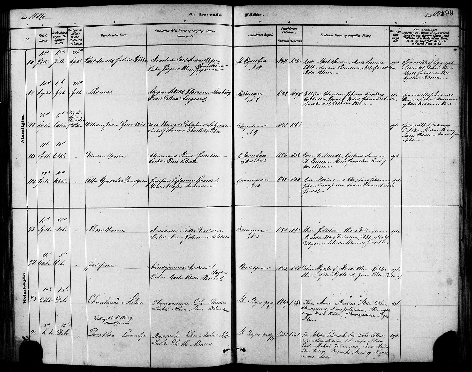 Sandviken Sokneprestembete, AV/SAB-A-77601/H/Hb/L0001: Parish register (copy) no. A 2, 1879-1892, p. 199