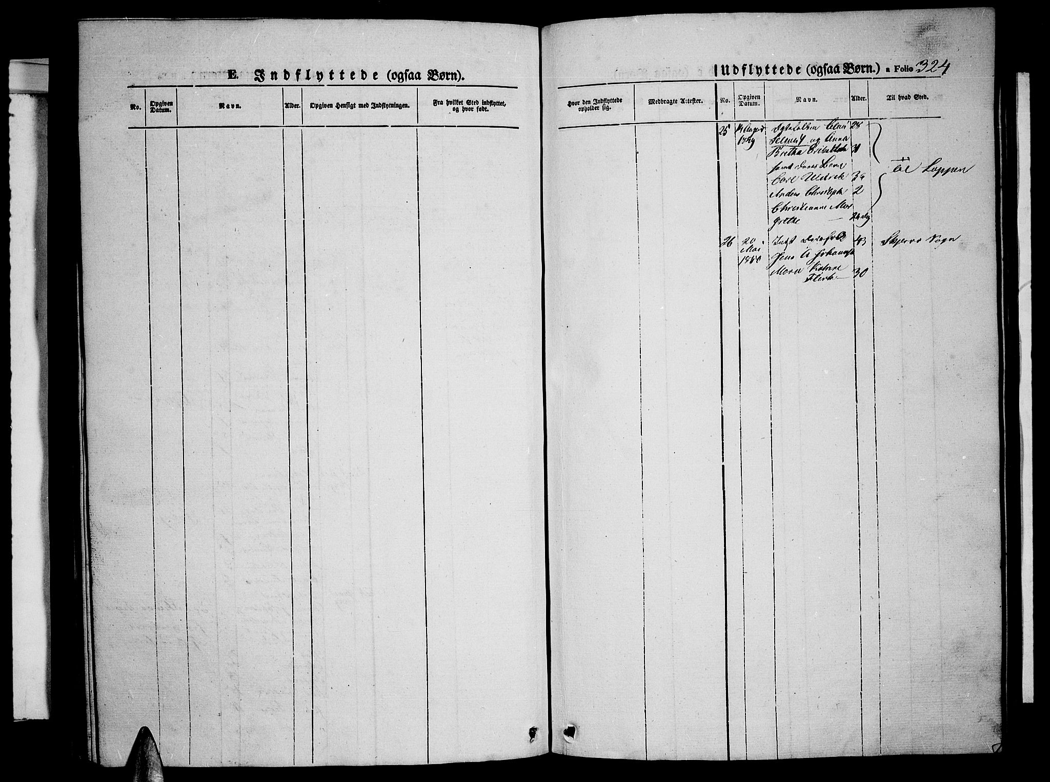 Lyngen sokneprestembete, SATØ/S-1289/H/He/Heb/L0002klokker: Parish register (copy) no. 2, 1839-1860, p. 324