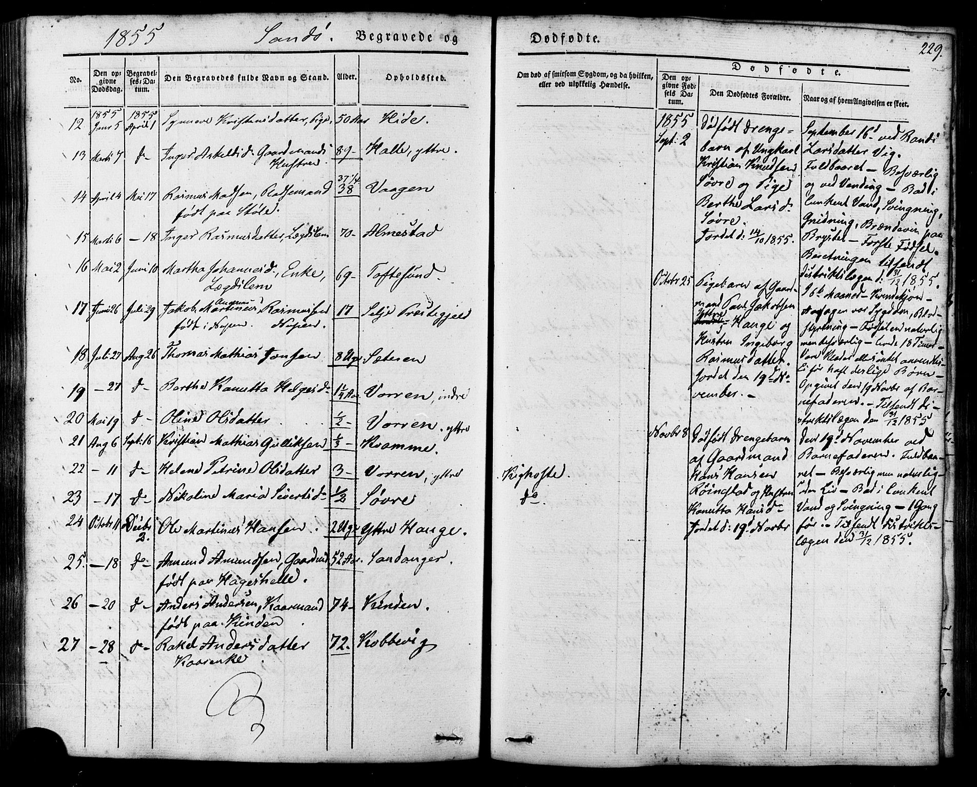 Ministerialprotokoller, klokkerbøker og fødselsregistre - Møre og Romsdal, AV/SAT-A-1454/503/L0034: Parish register (official) no. 503A02, 1841-1884, p. 229