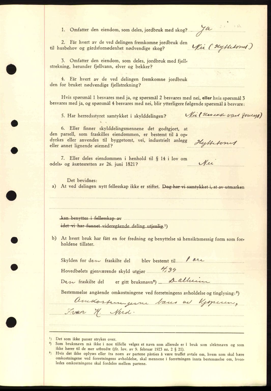 Nordfjord sorenskriveri, AV/SAB-A-2801/02/02b/02bj/L0006: Mortgage book no. A6, 1940-1941, Diary no: : 1136/1941