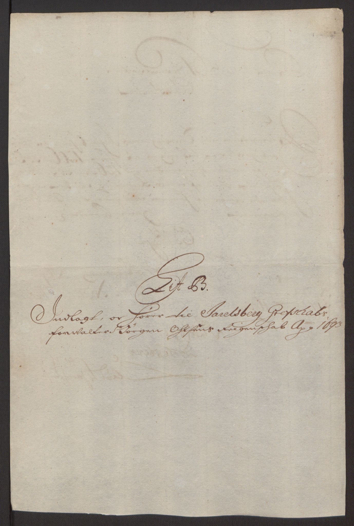 Rentekammeret inntil 1814, Reviderte regnskaper, Fogderegnskap, AV/RA-EA-4092/R32/L1866: Fogderegnskap Jarlsberg grevskap, 1693, p. 26