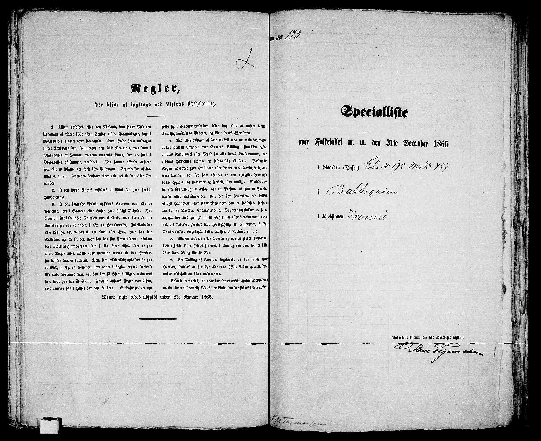 RA, 1865 census for Tromsø, 1865, p. 299