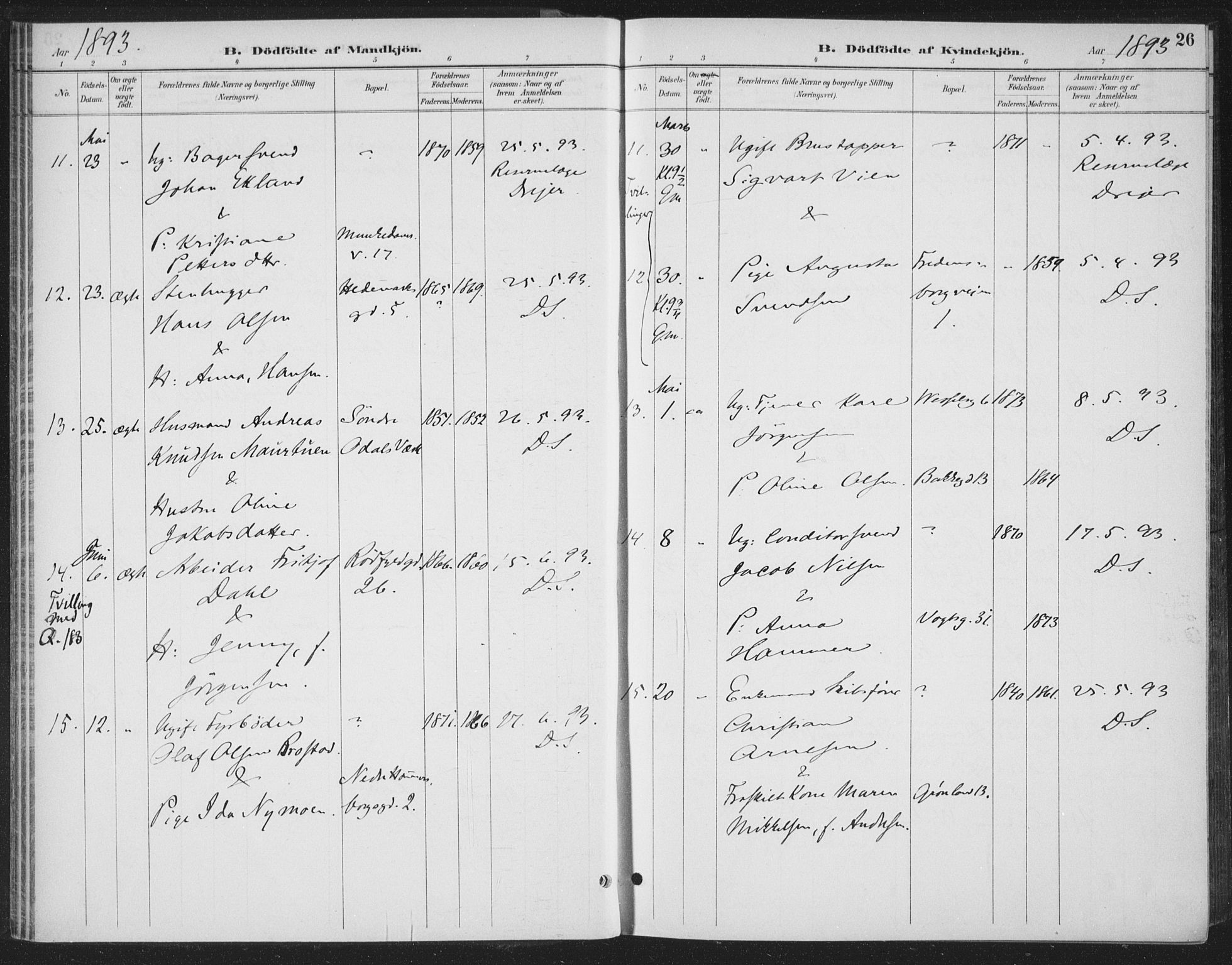 Rikshospitalet prestekontor Kirkebøker, AV/SAO-A-10309b/F/L0010: Parish register (official) no. 10, 1888-1912, p. 26