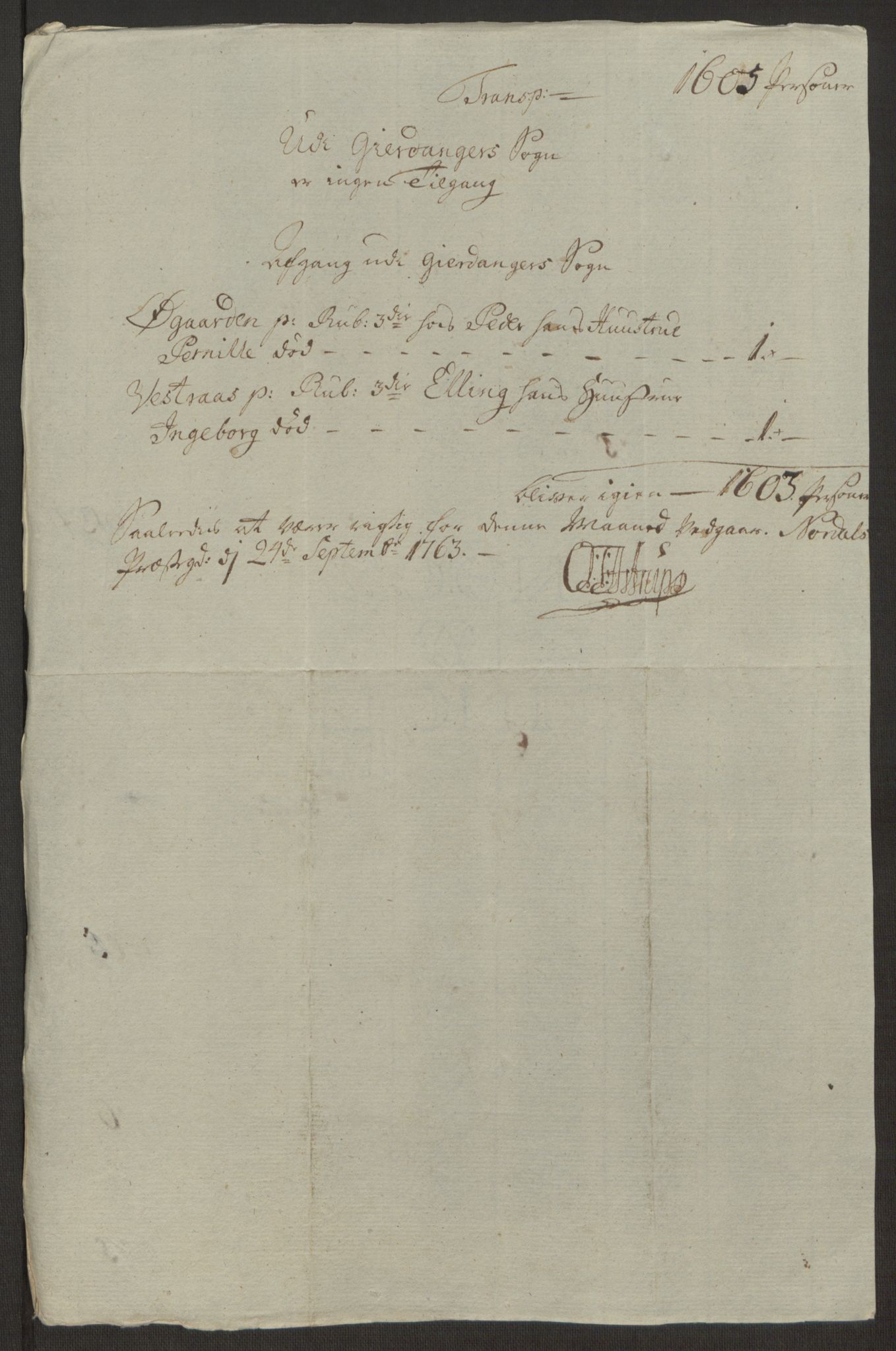 Rentekammeret inntil 1814, Realistisk ordnet avdeling, RA/EA-4070/Ol/L0019: [Gg 10]: Ekstraskatten, 23.09.1762. Sunnmøre, 1762-1763, p. 259