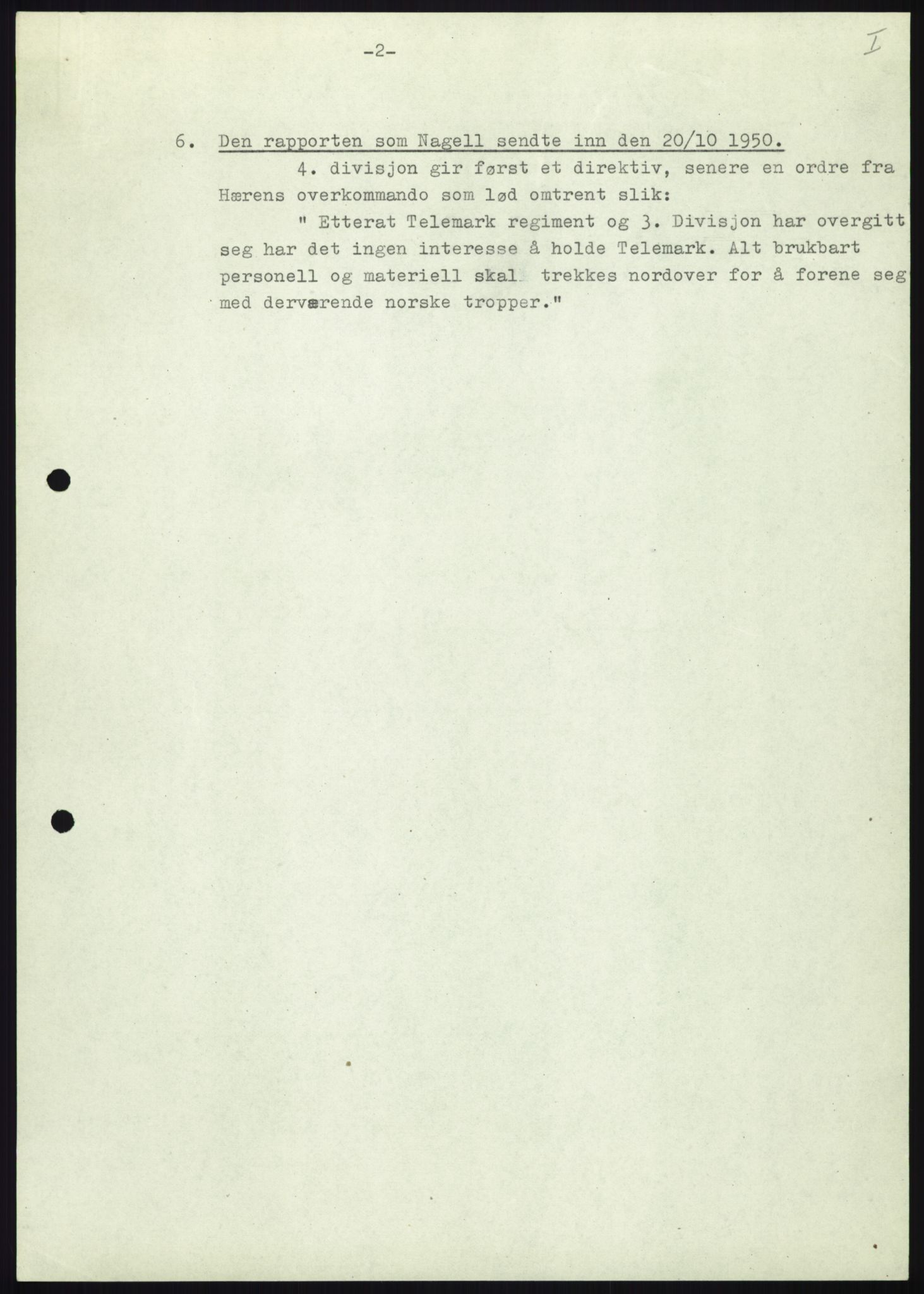 Forsvaret, Forsvarets krigshistoriske avdeling, AV/RA-RAFA-2017/Y/Yb/L0056: II-C-11-136-139  -  1. Divisjon, 1940-1957, p. 409