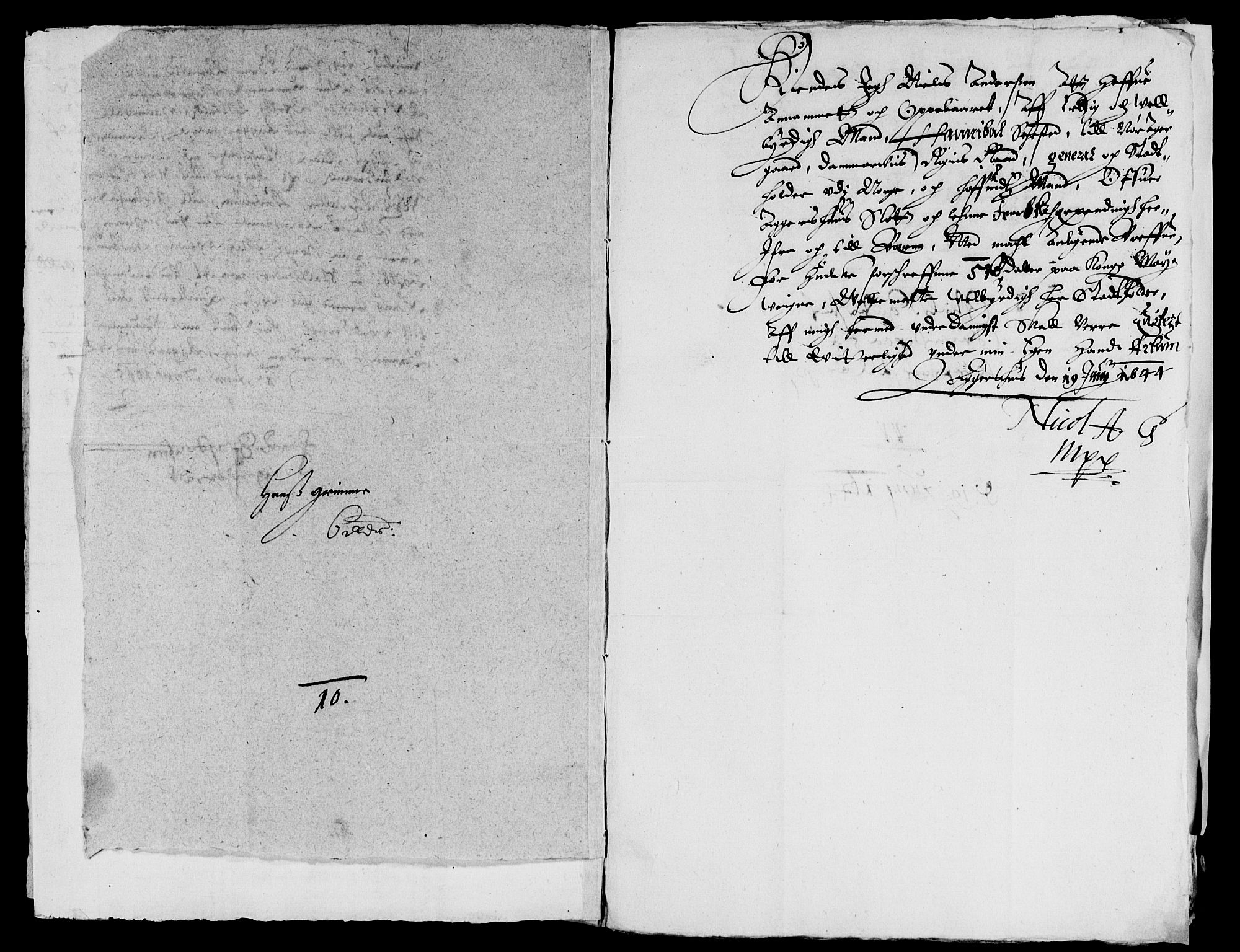 Rentekammeret inntil 1814, Reviderte regnskaper, Lensregnskaper, AV/RA-EA-5023/R/Rb/Rba/L0180: Akershus len, 1644-1645