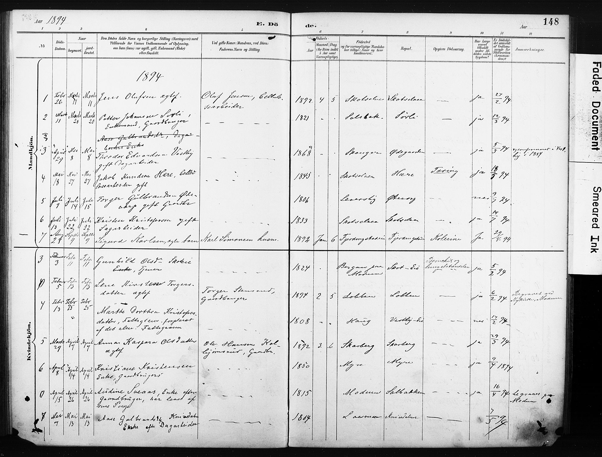 Eiker kirkebøker, AV/SAKO-A-4/F/Fc/L0002: Parish register (official) no. III 2, 1889-1897, p. 148