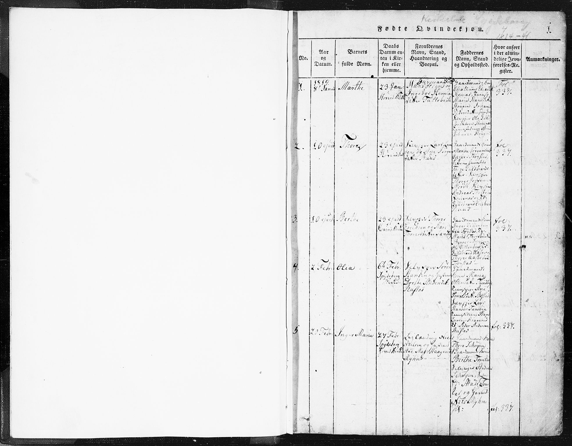 Spydeberg prestekontor Kirkebøker, SAO/A-10924/F/Fa/L0004: Parish register (official) no. I 4, 1814-1841, p. 1