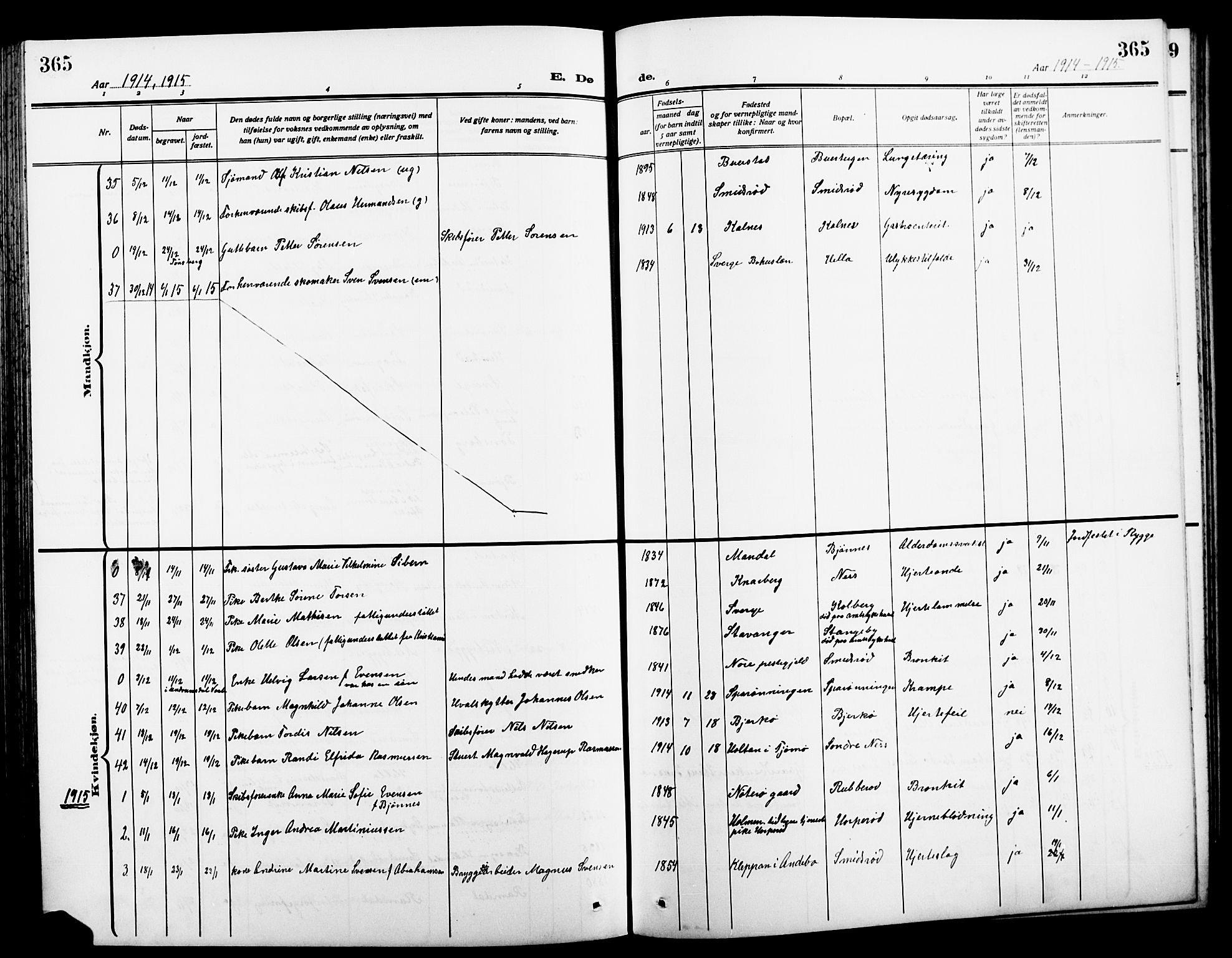 Nøtterøy kirkebøker, AV/SAKO-A-354/G/Ga/L0005: Parish register (copy) no. I 5, 1910-1924, p. 365