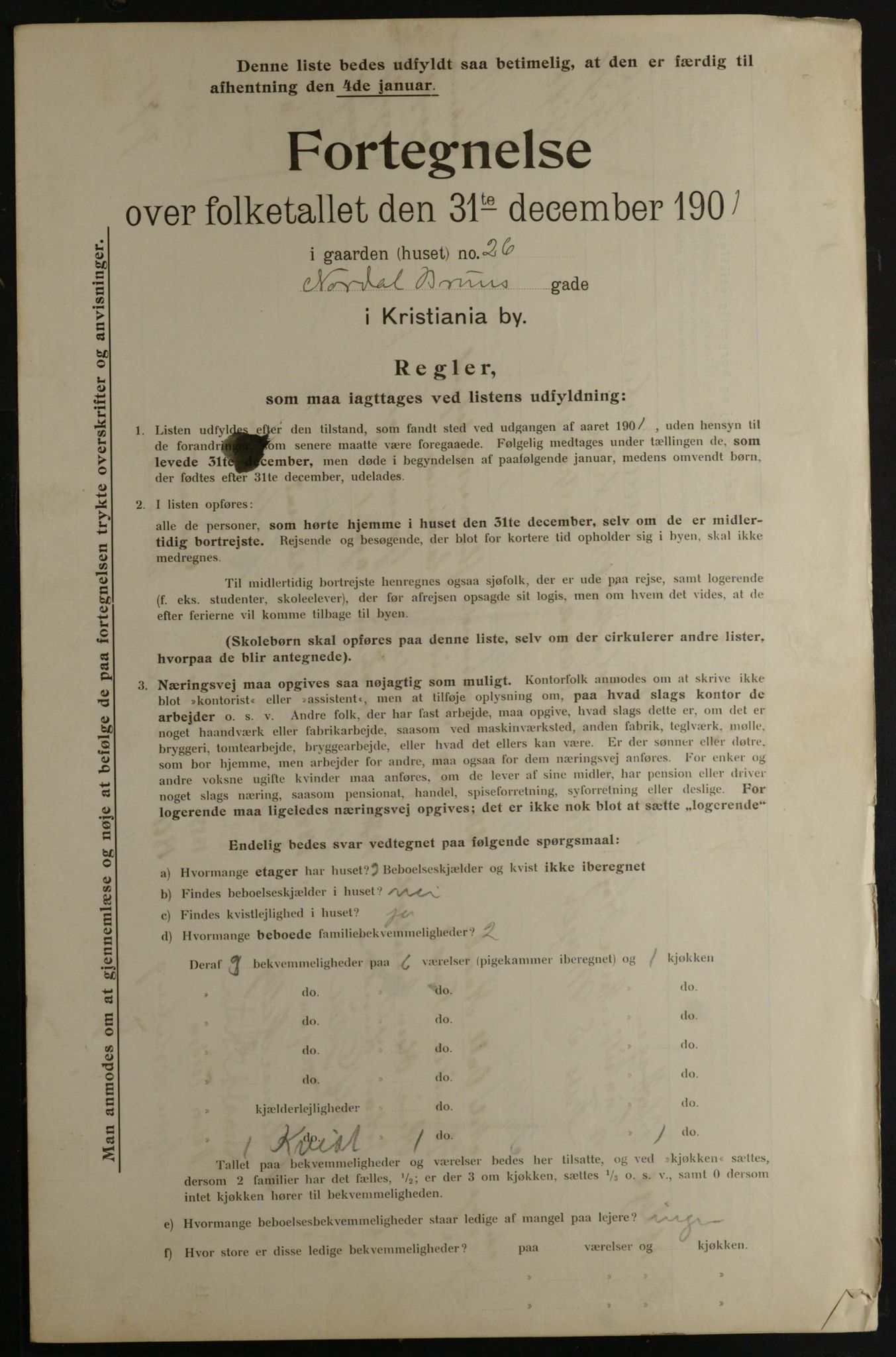 OBA, Municipal Census 1901 for Kristiania, 1901, p. 11133