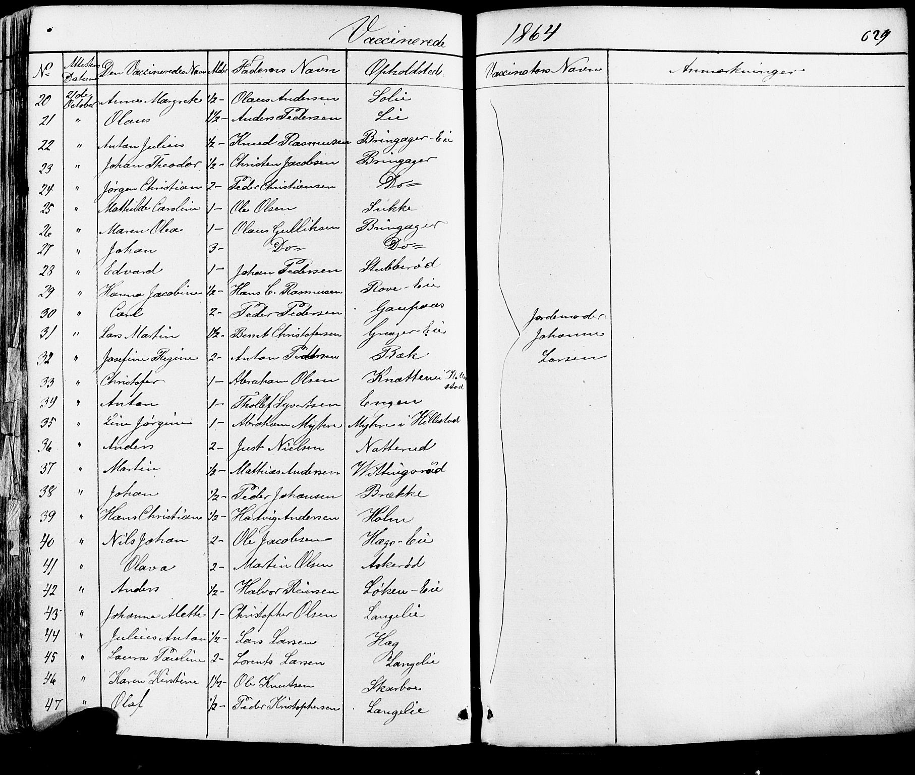 Botne kirkebøker, AV/SAKO-A-340/F/Fa/L0006: Parish register (official) no. I 6, 1836-1877, p. 629