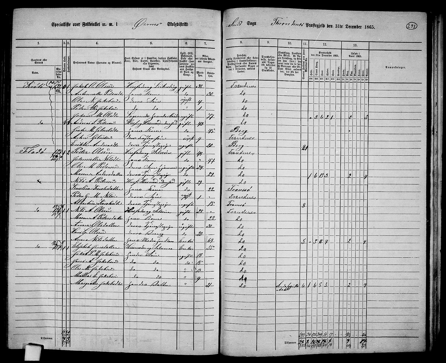 RA, 1865 census for Trondenes, 1865, p. 178