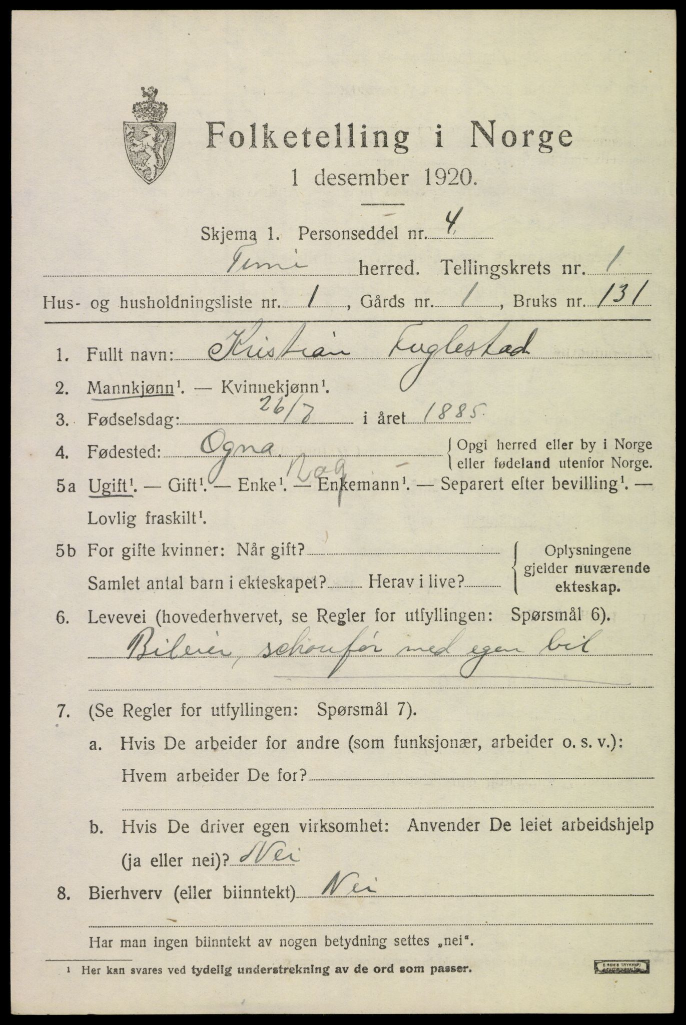 SAST, 1920 census for Time, 1920, p. 1281