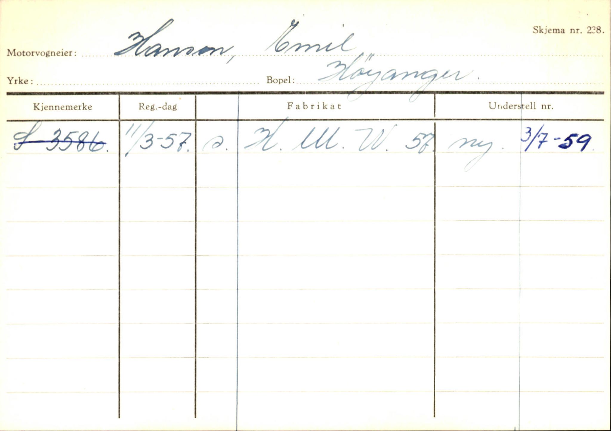 Statens vegvesen, Sogn og Fjordane vegkontor, SAB/A-5301/4/F/L0130: Eigarregister Eid T-Å. Høyanger A-O, 1945-1975, p. 1242