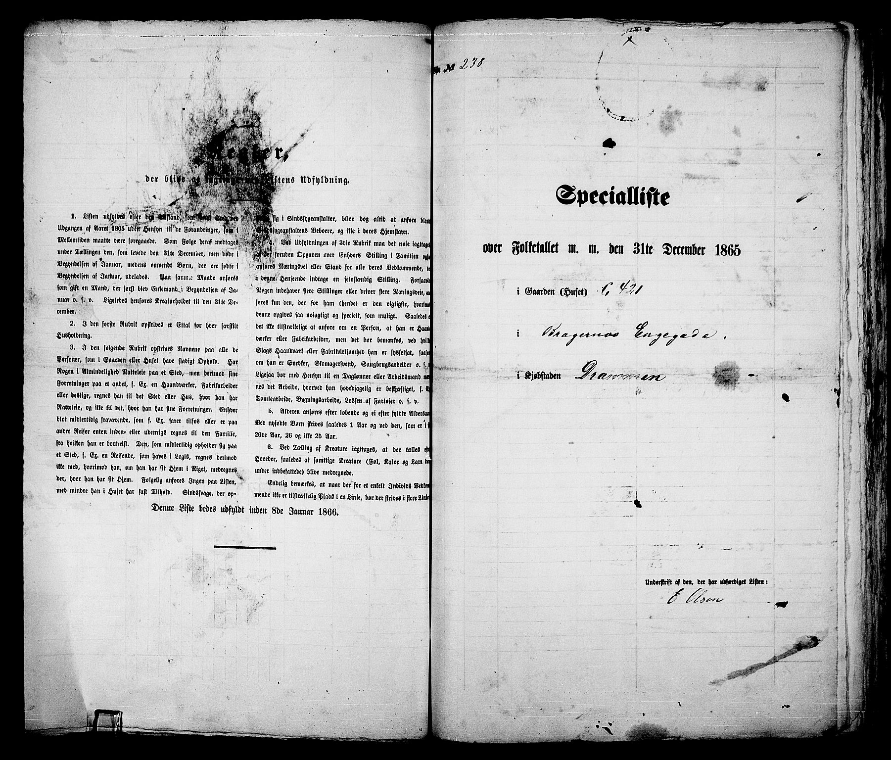 RA, 1865 census for Bragernes in Drammen, 1865, p. 504