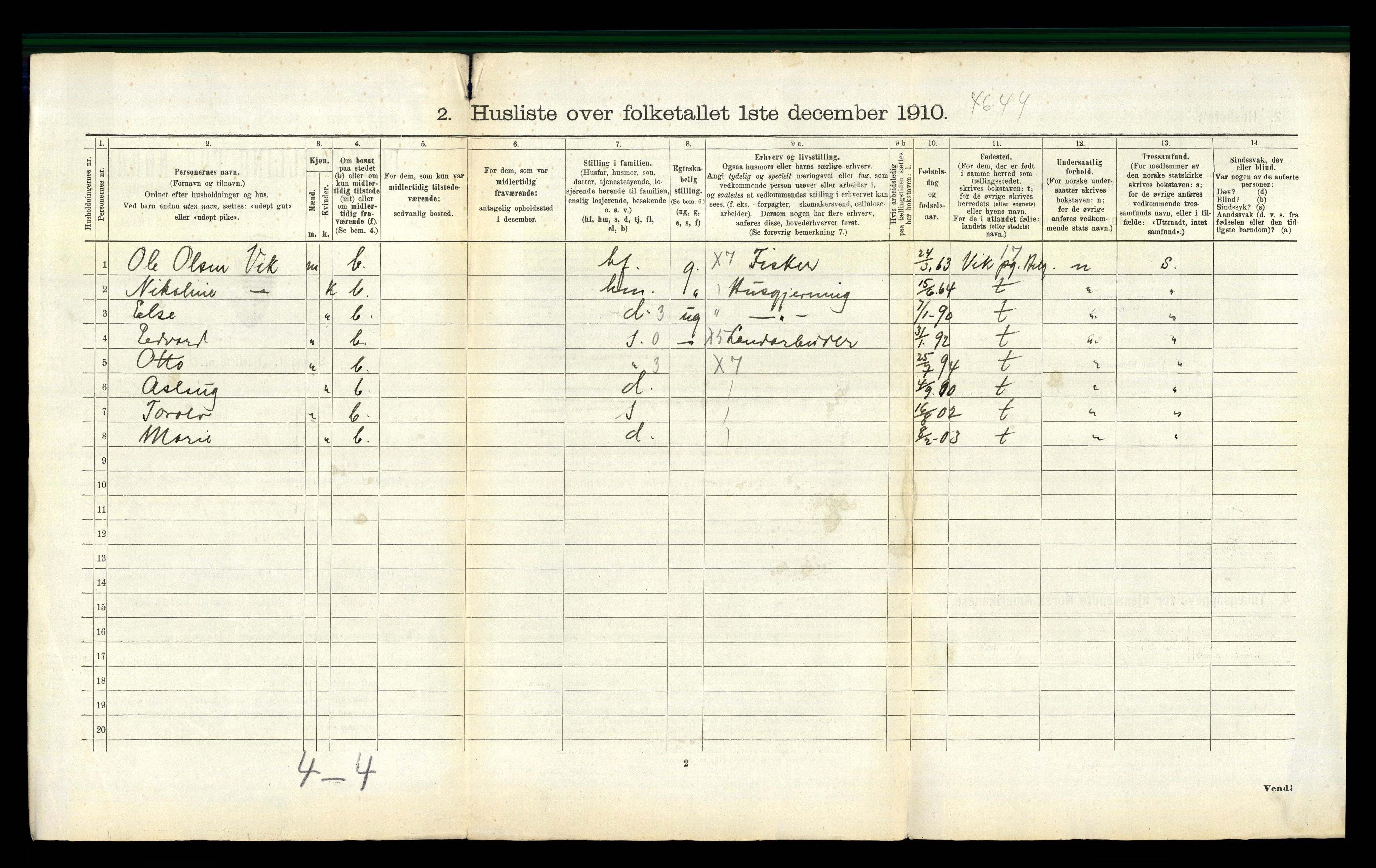 RA, 1910 census for Brønnøy, 1910, p. 776