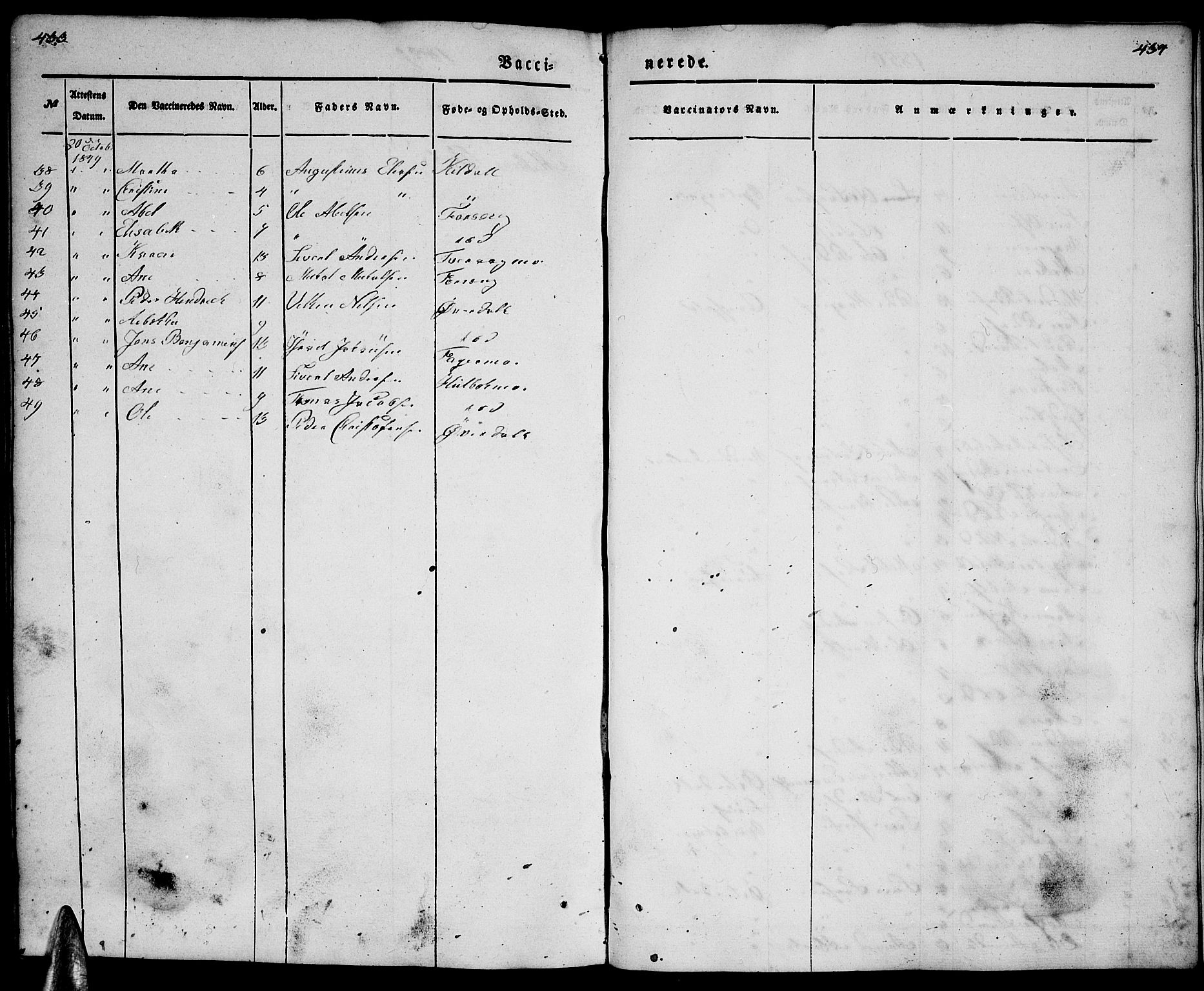 Ministerialprotokoller, klokkerbøker og fødselsregistre - Nordland, AV/SAT-A-1459/827/L0413: Parish register (copy) no. 827C02, 1842-1852, p. 433-434