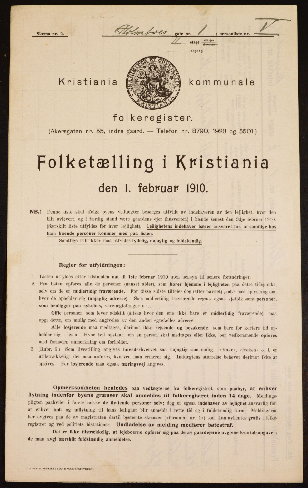 OBA, Municipal Census 1910 for Kristiania, 1910, p. 39988