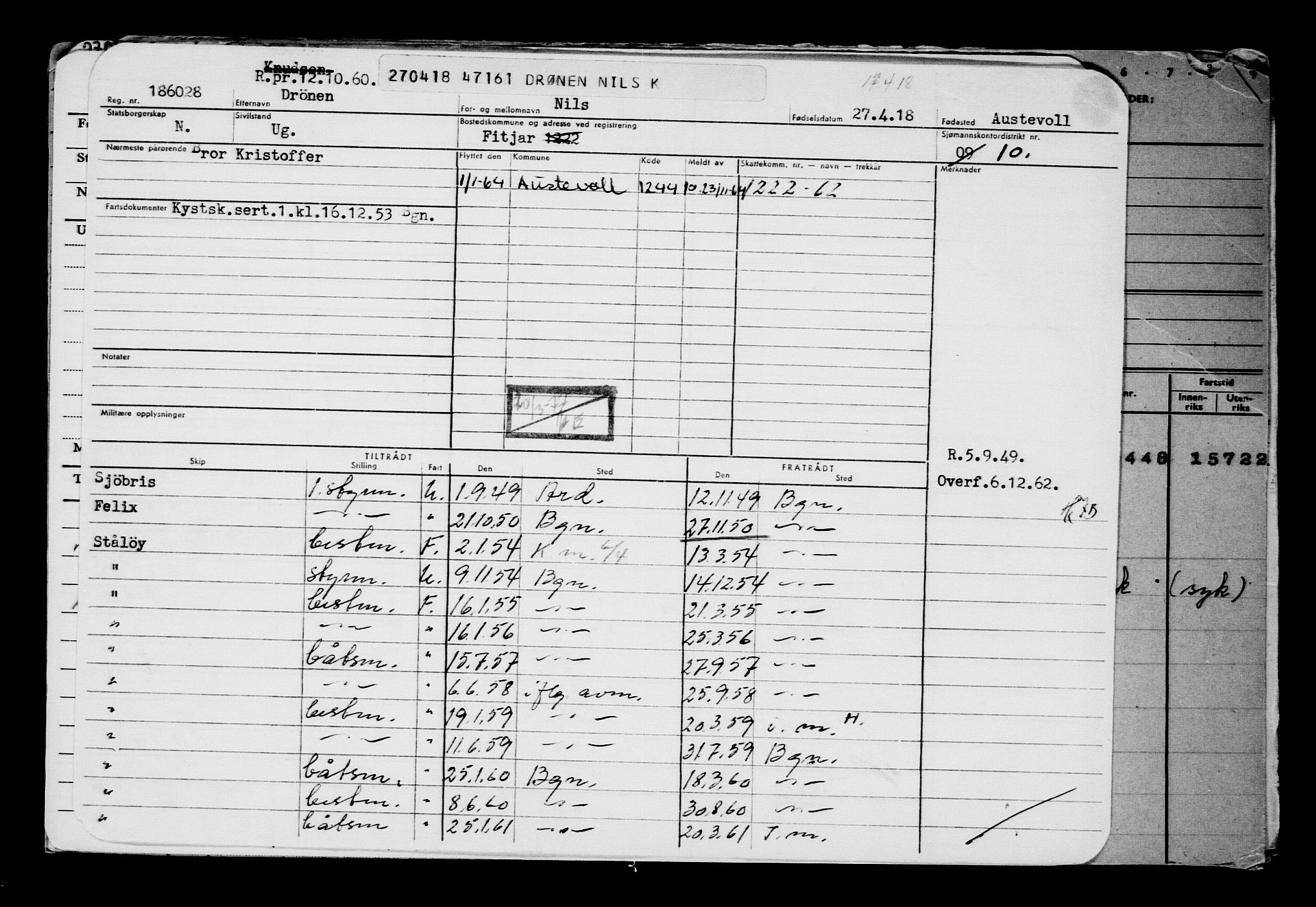 Direktoratet for sjømenn, AV/RA-S-3545/G/Gb/L0157: Hovedkort, 1918, p. 634