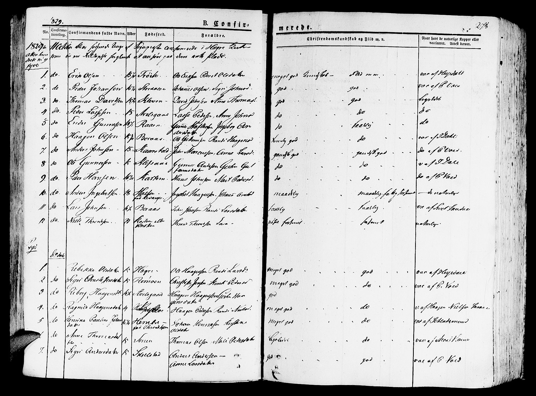 Ministerialprotokoller, klokkerbøker og fødselsregistre - Nord-Trøndelag, AV/SAT-A-1458/709/L0070: Parish register (official) no. 709A10, 1820-1832, p. 278