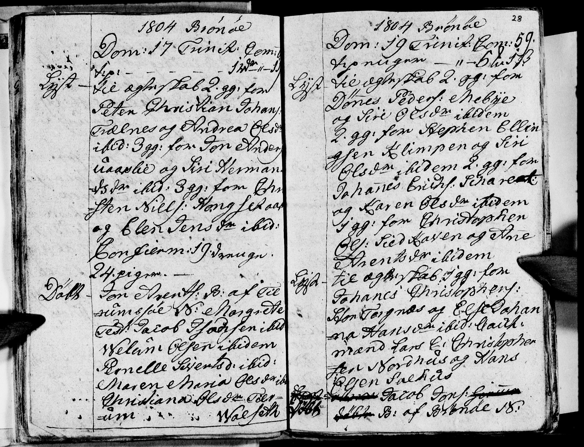 Ministerialprotokoller, klokkerbøker og fødselsregistre - Nordland, AV/SAT-A-1459/813/L0209: Parish register (copy) no. 813C01, 1803-1821, p. 28