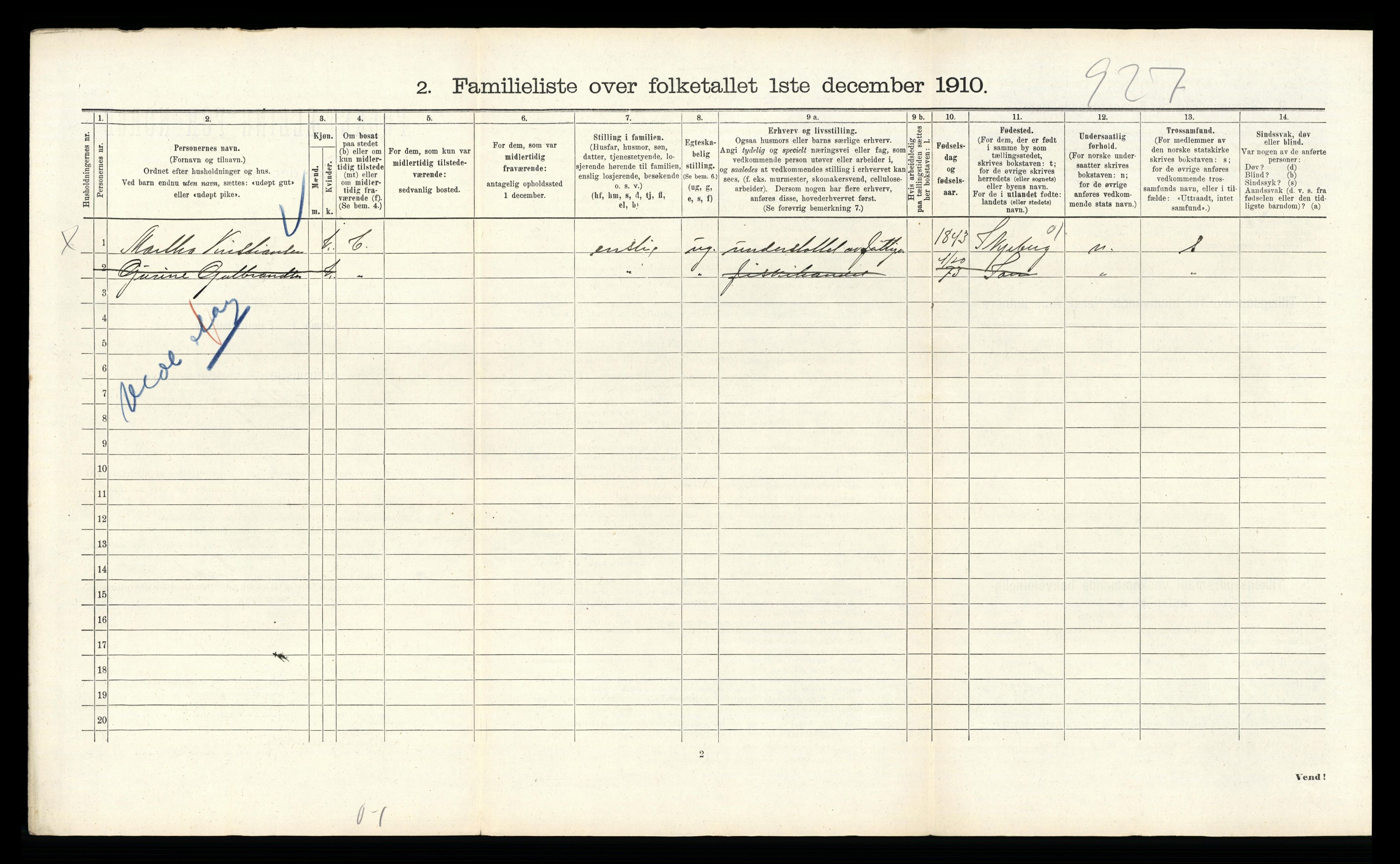 RA, 1910 census for Kristiania, 1910, p. 94976