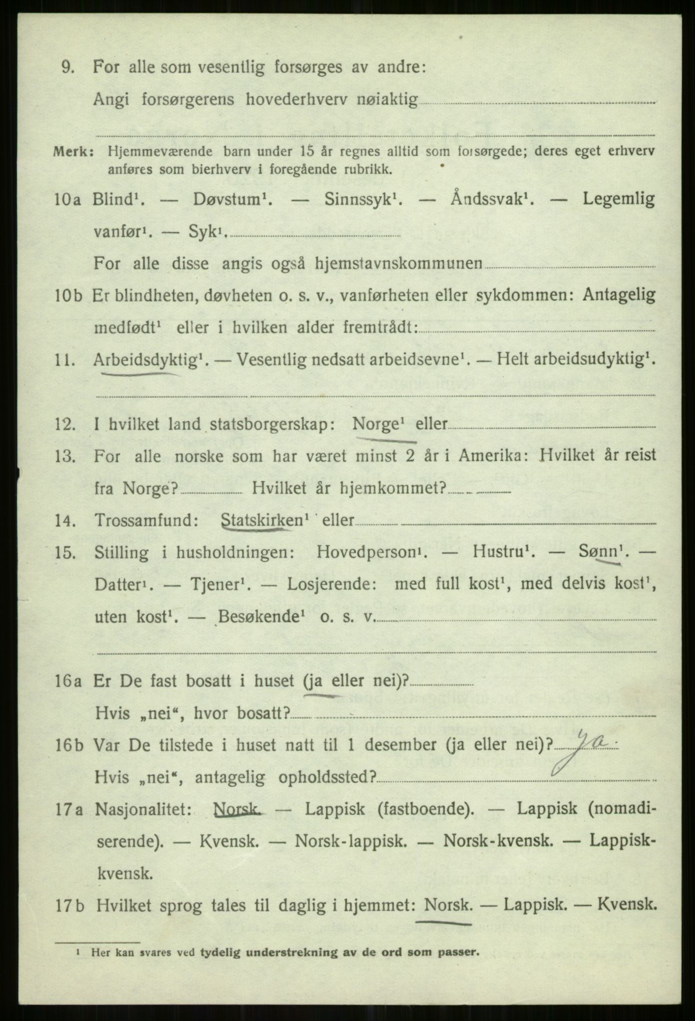 SATØ, 1920 census for Helgøy, 1920, p. 2000