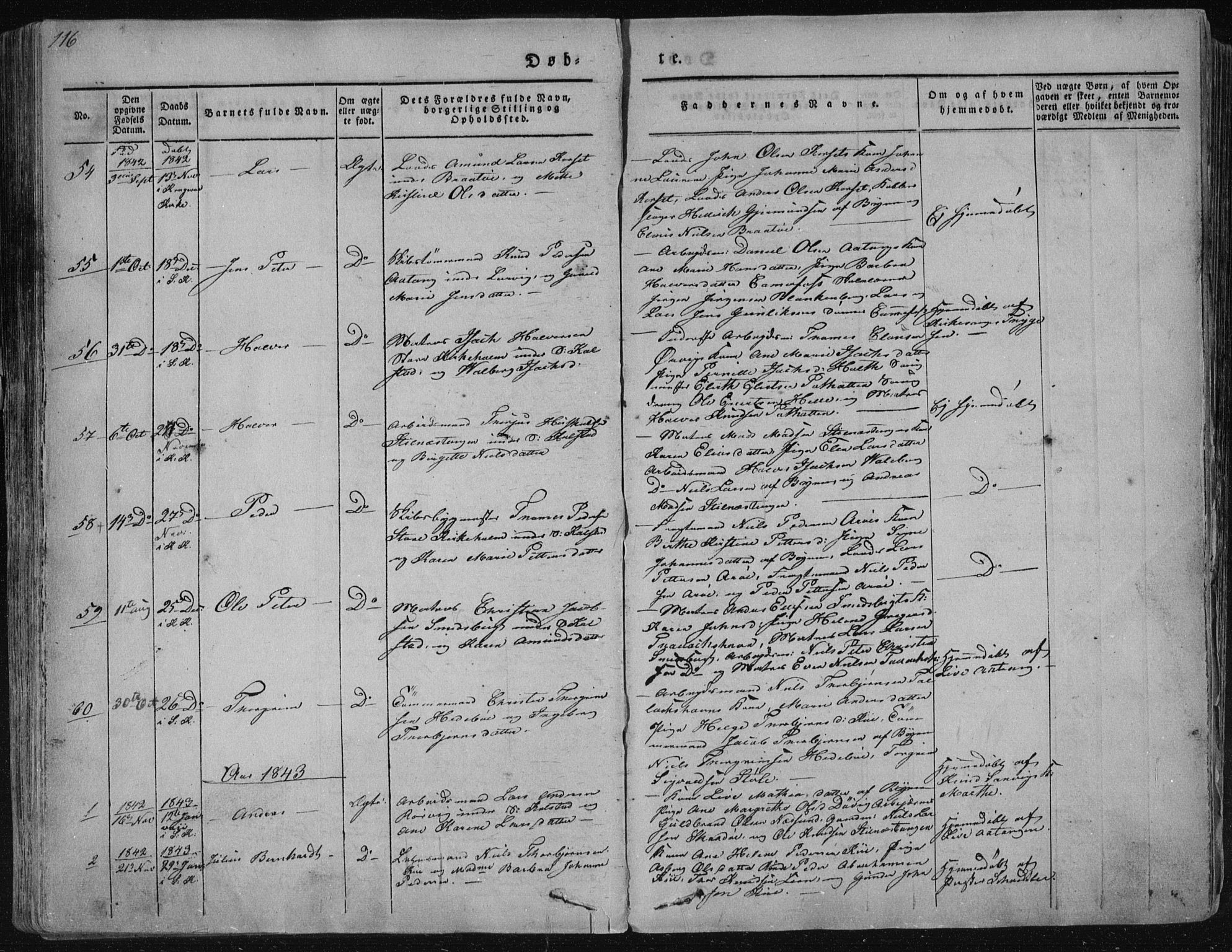 Sannidal kirkebøker, SAKO/A-296/F/Fa/L0006: Parish register (official) no. 6, 1831-1847, p. 116