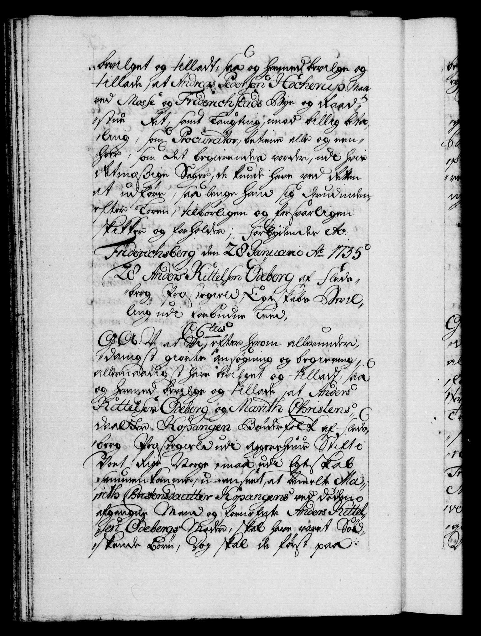 Danske Kanselli 1572-1799, RA/EA-3023/F/Fc/Fca/Fcaa/L0029: Norske registre, 1735-1736, p. 28b