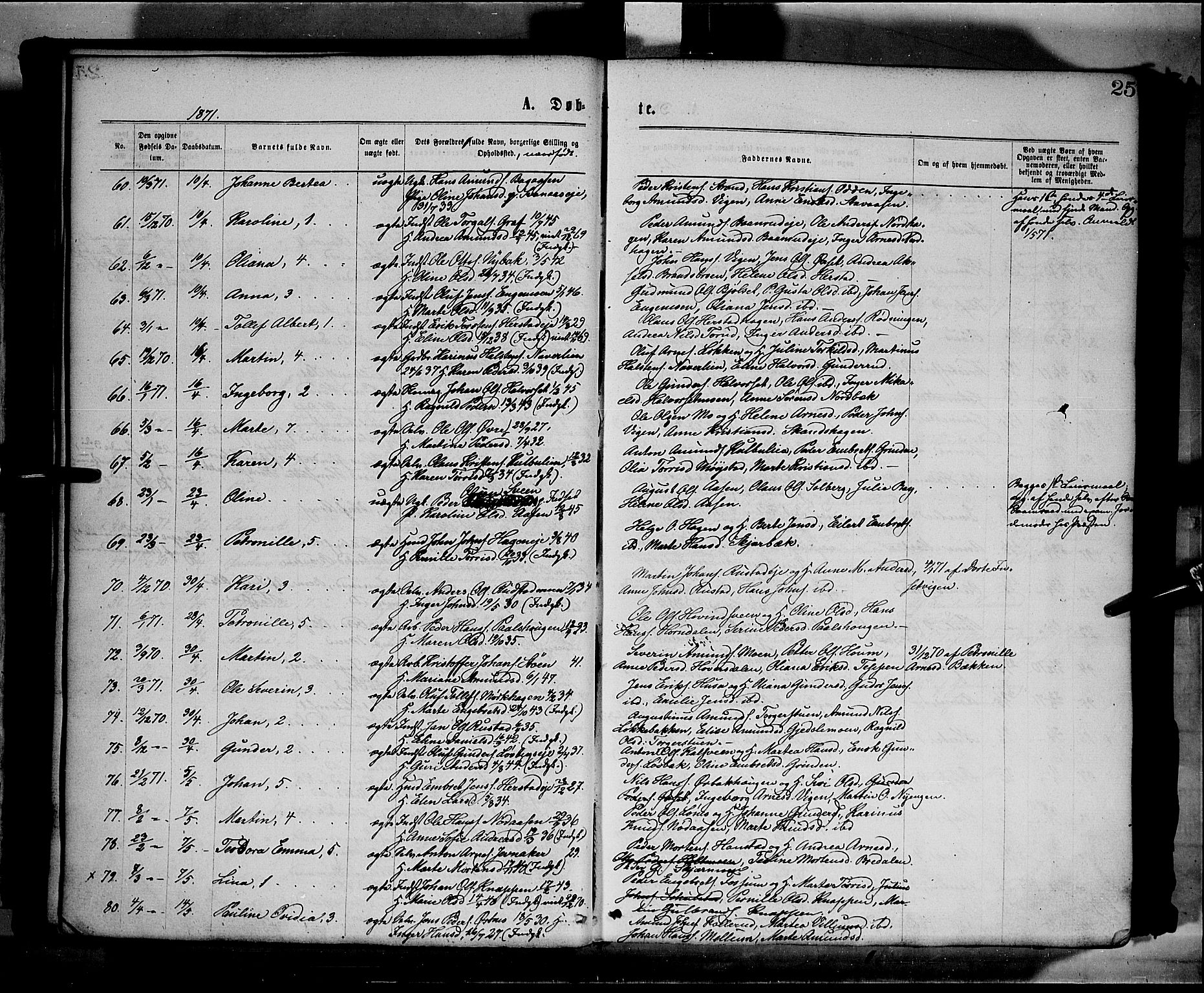 Elverum prestekontor, AV/SAH-PREST-044/H/Ha/Haa/L0011: Parish register (official) no. 11, 1869-1879, p. 25