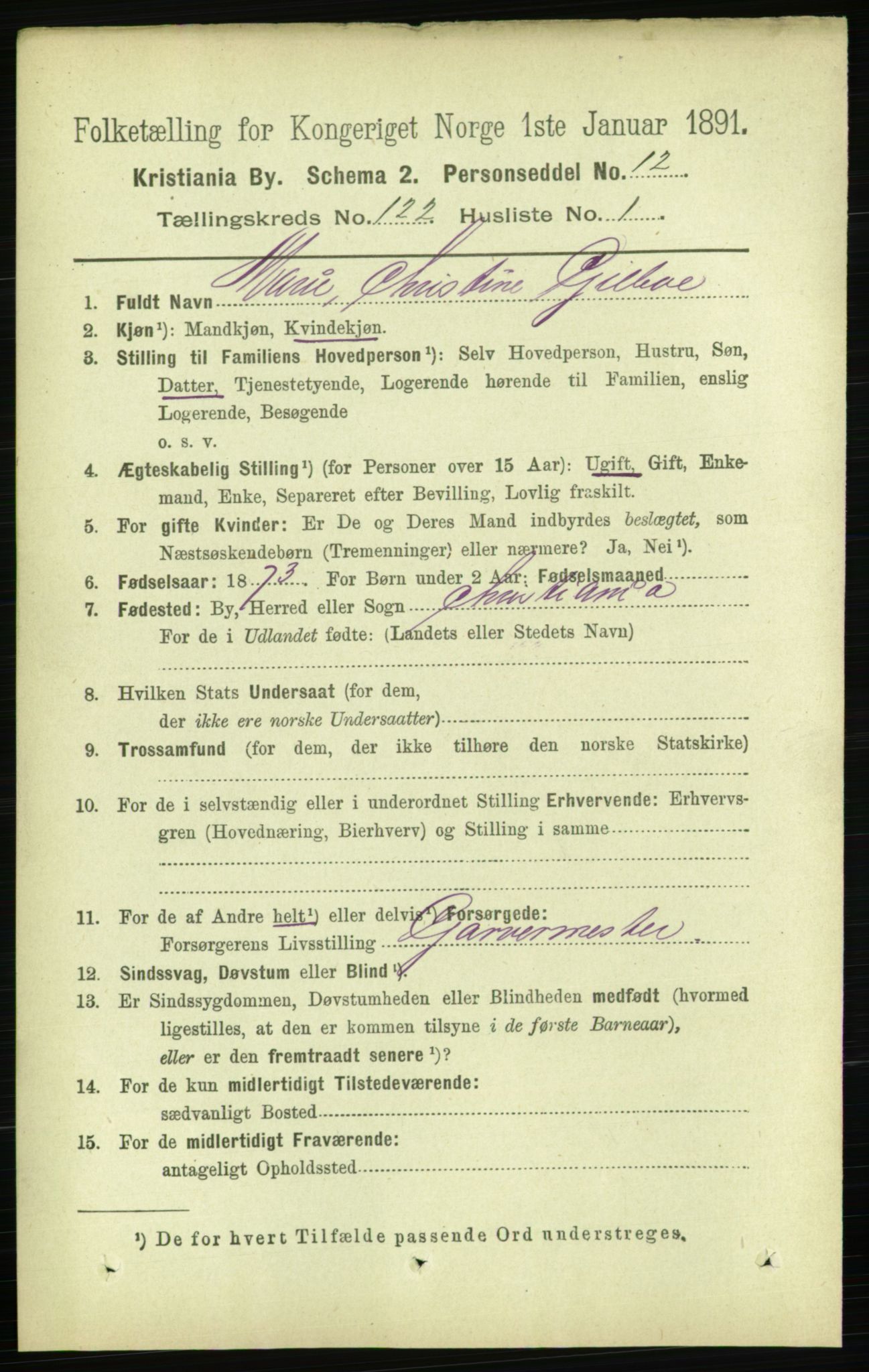 RA, 1891 census for 0301 Kristiania, 1891, p. 64629